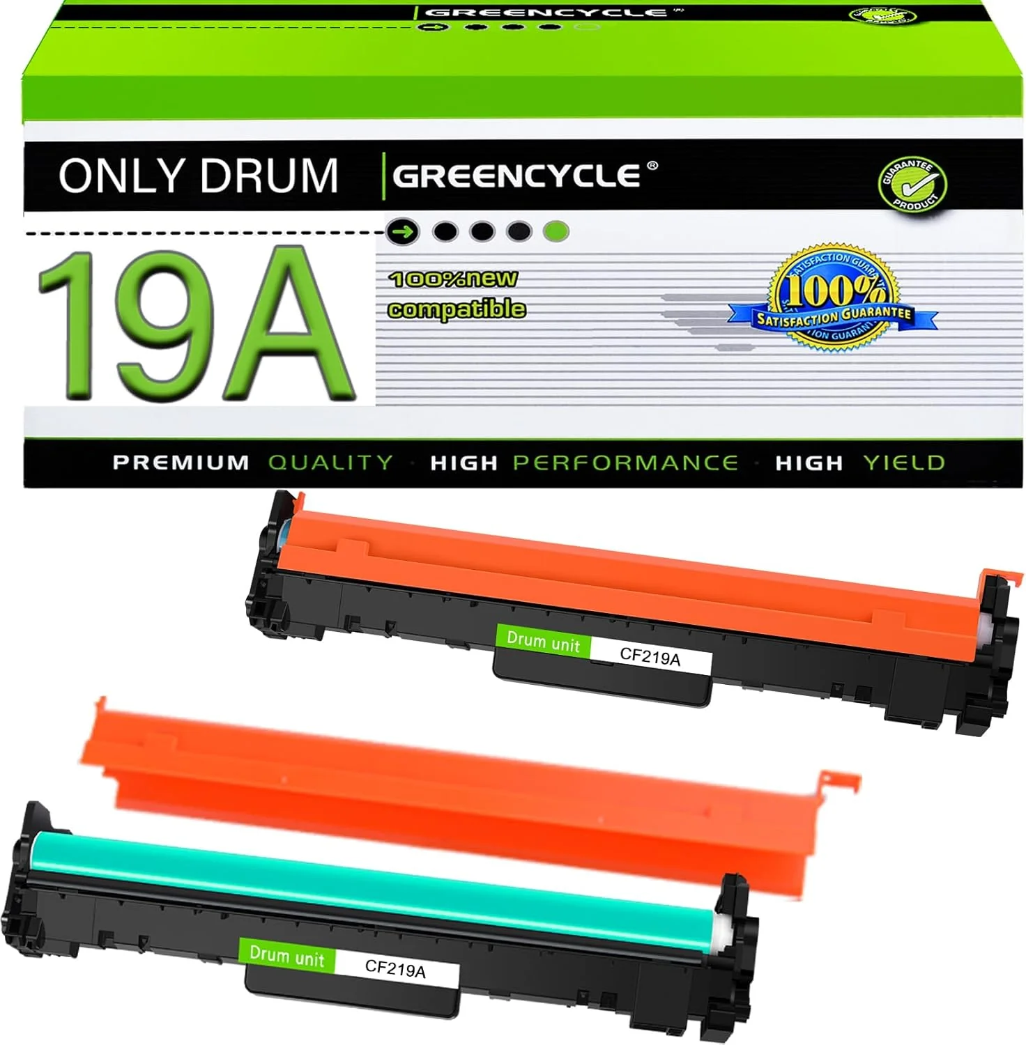 Compatible Replacement for HP 19A Imaging Drum (Black, 2-Pack)