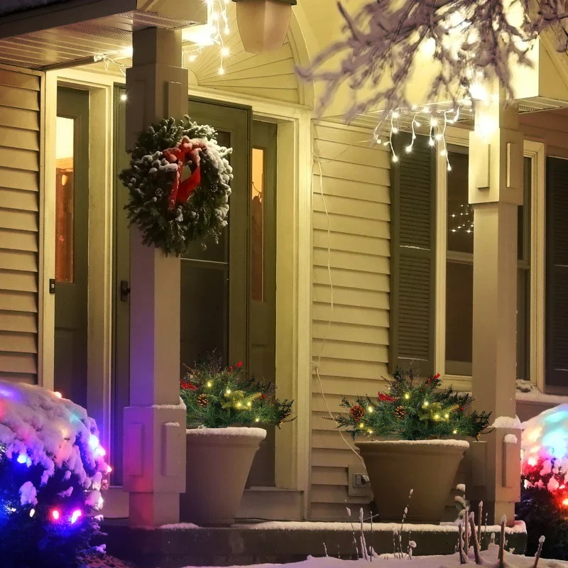 2 Pack Prelit Artificial Christmas Tree Cordless with 69 Branches - Image 5