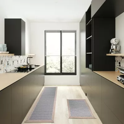 2 Piece Kitchen Mats Set with Rubber Backing, 19.7"x31.5"+19.7"x70.9" - Image 2