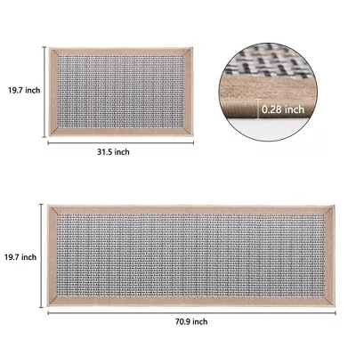 2 Piece Kitchen Mats Set with Rubber Backing, 19.7"x31.5"+19.7"x70.9" - Image 3