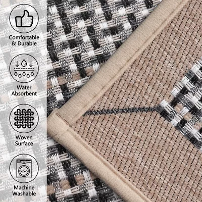 2 Piece Kitchen Mats Set with Rubber Backing, 19.7"x31.5"+19.7"x70.9" - Image 5