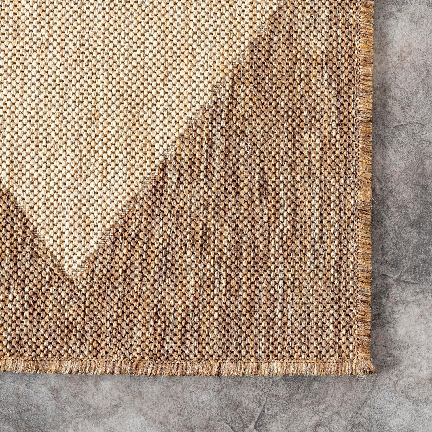 2' x 8' Outdoor Performance Area Rug, Sabina Brown, - Image 5