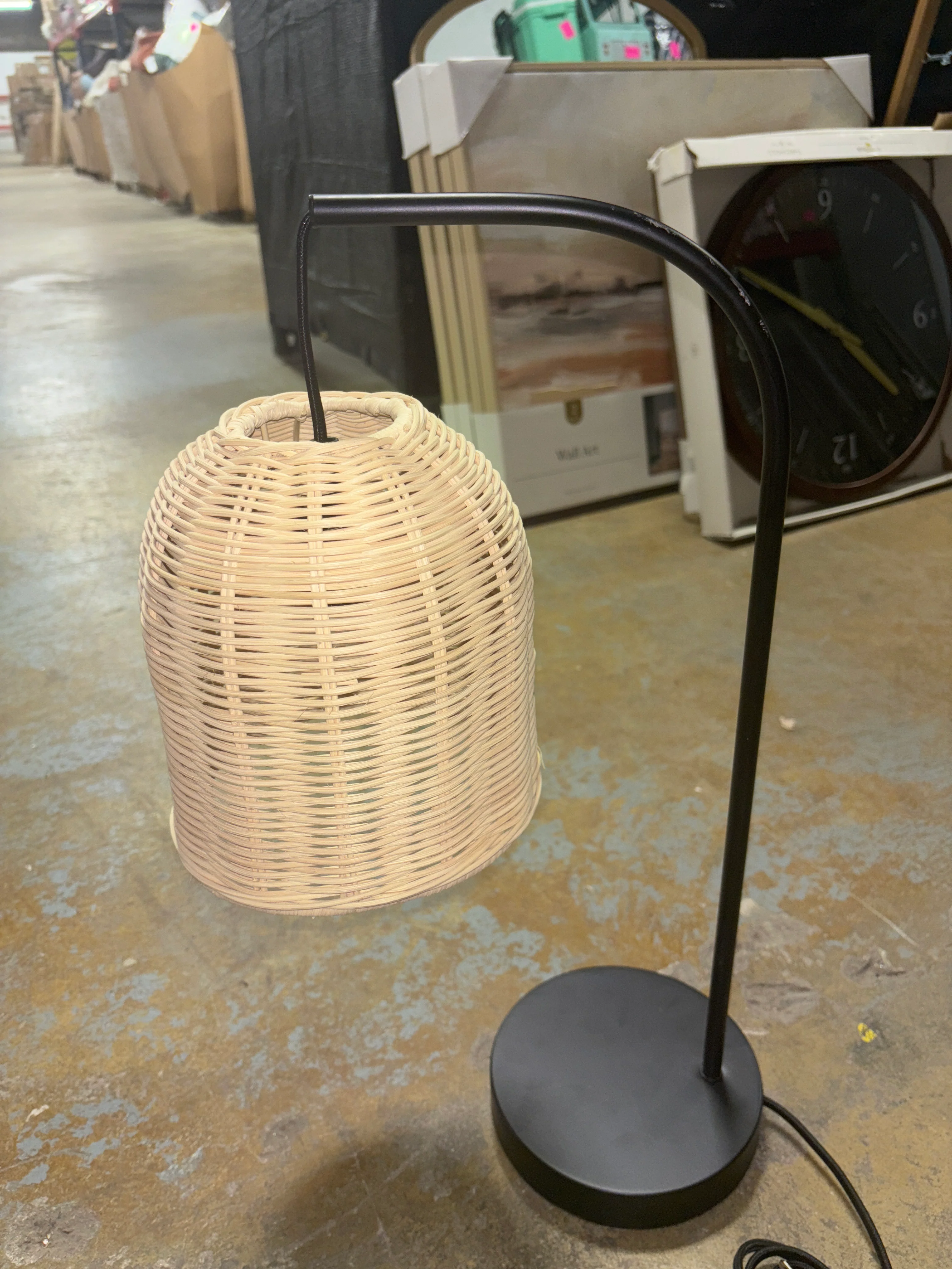 20.5"x7" Addison Rattan Table Lamp Brown SHOWROOM ITEM - Image 2