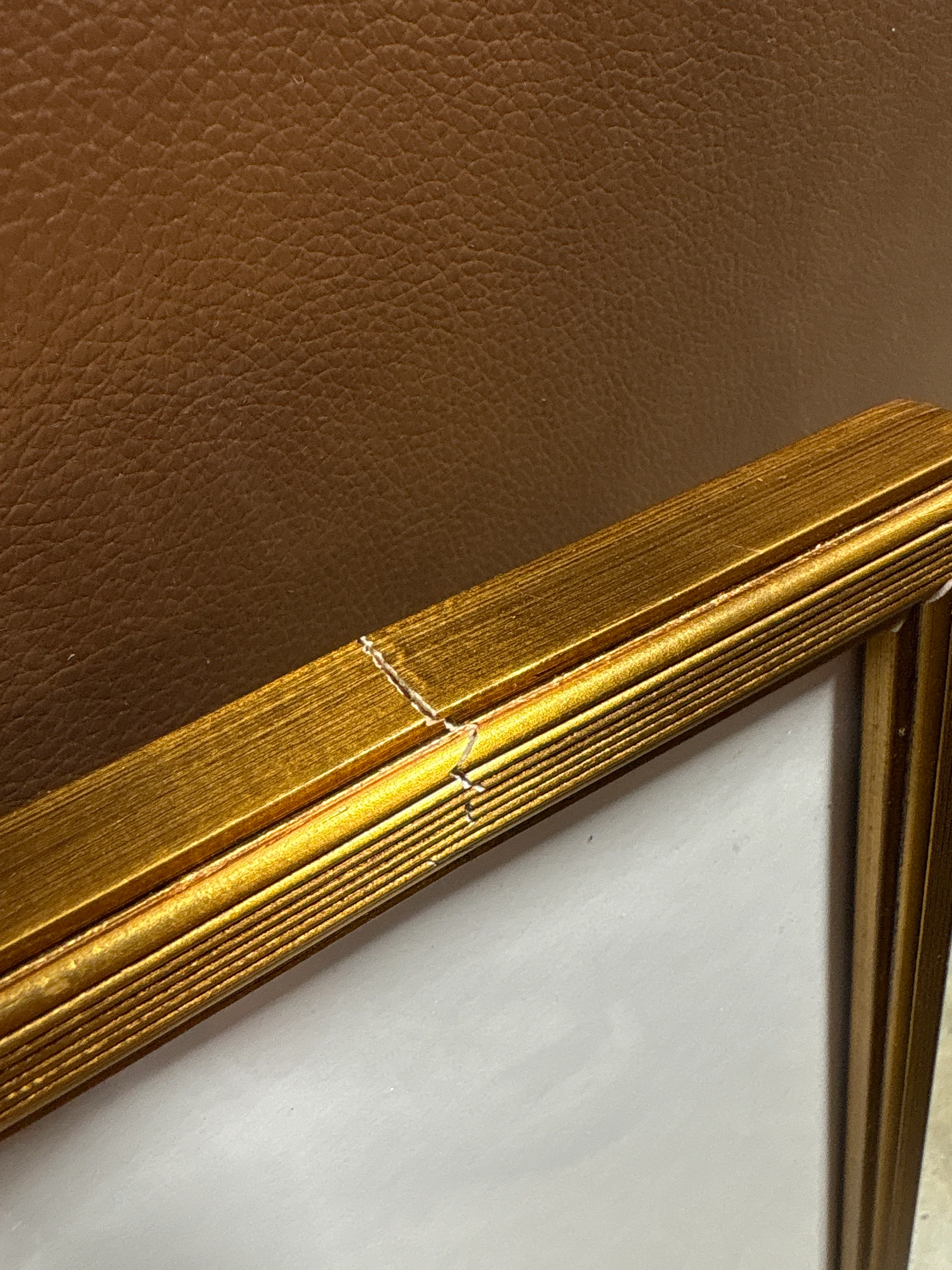 20" x 20" Matted to 5" x 7" Wall Frame Antique Brass - Threshold™ designed with Studio McGee: Wood, Beveled Mat SHOWROOM ITEM - Image 3