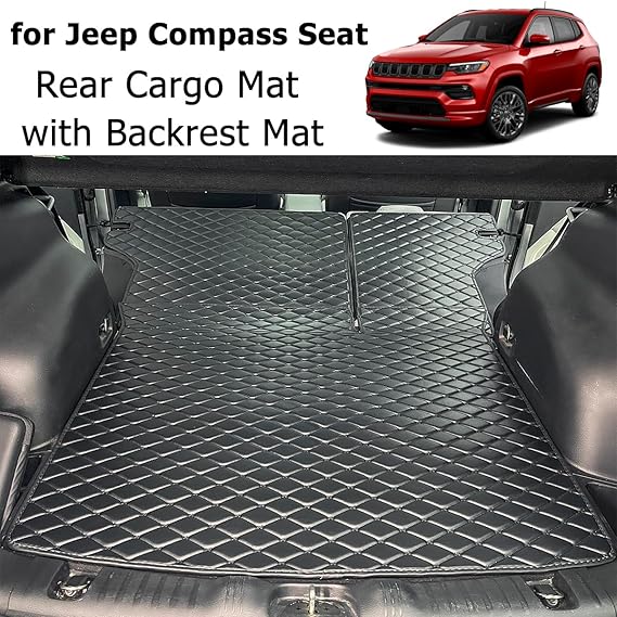 2016-2025 Jeep Compass Trunk Mat and Rear Backrest Mat Cargo Liners - Image 2