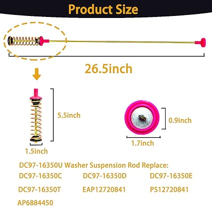 2025 Upgrade Washer Suspension Rod Kit(OEM), Fit for Samsung Washing Machine - Image 4