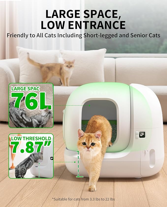 Upgraded Automatic Cat Litter Box 2-Way Odor Remover - Image 3