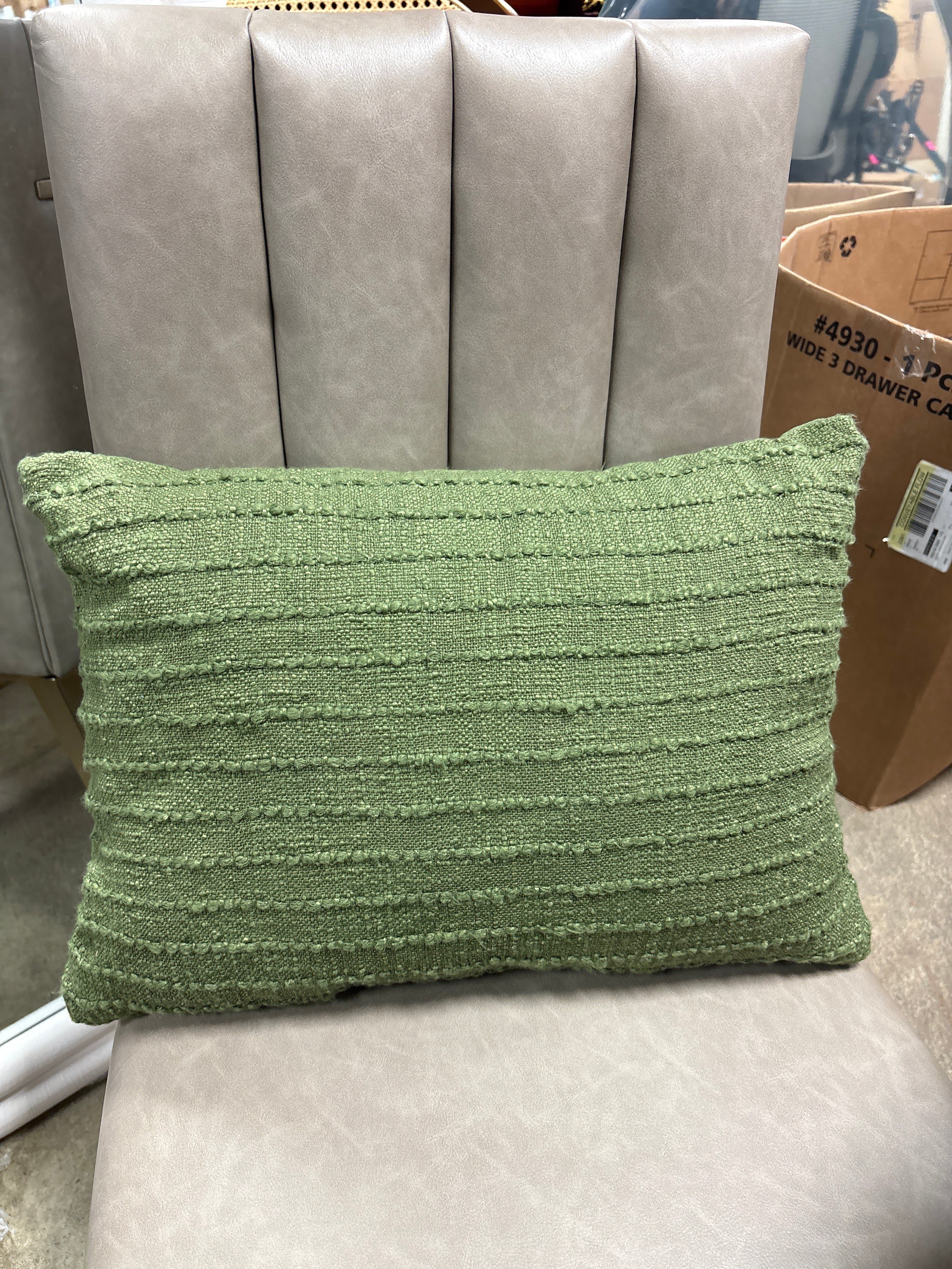 20"x14" Lumbar Solid Textural Weave Outdoor Back Cushion - Threshold™ SHOWROOM ITEM - Image 2