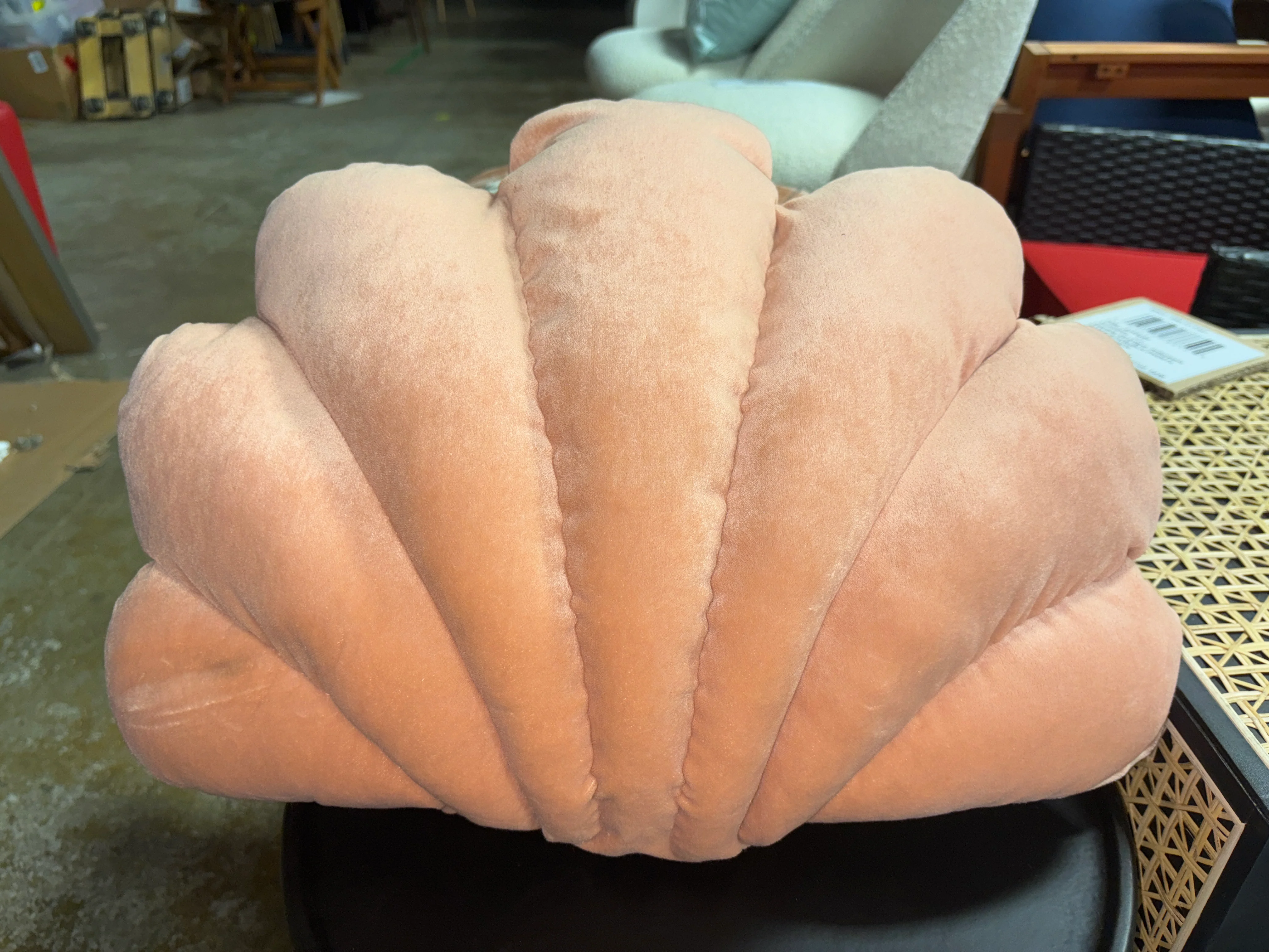 20"x15" Shell Outdoor Novelty Plush Pillow - Peach SHOWROOM ITEM - Image 2