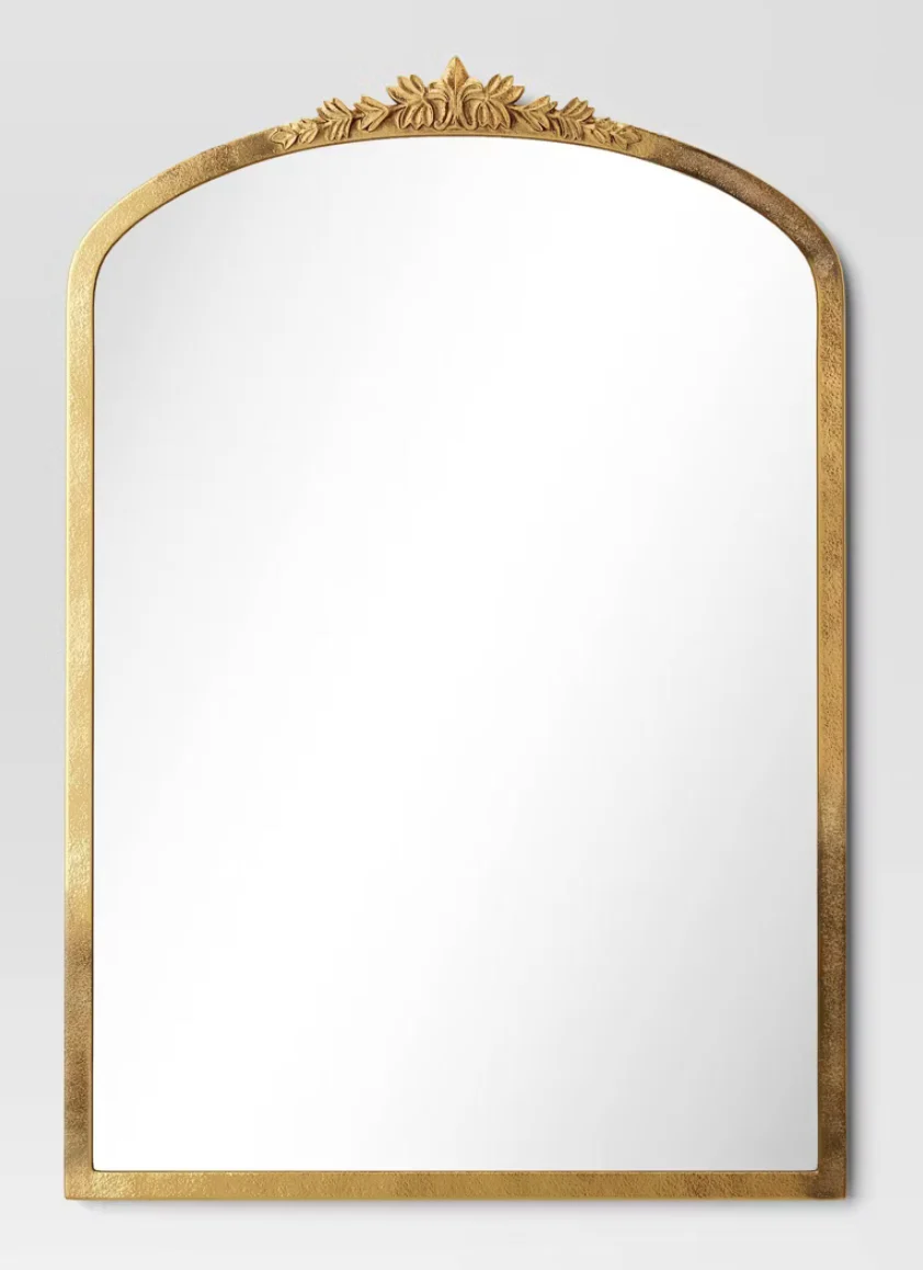 20"x30" Decorative Gold Wall Mantle Mirror Gold - Threshold™ SHOWROOM ITEM