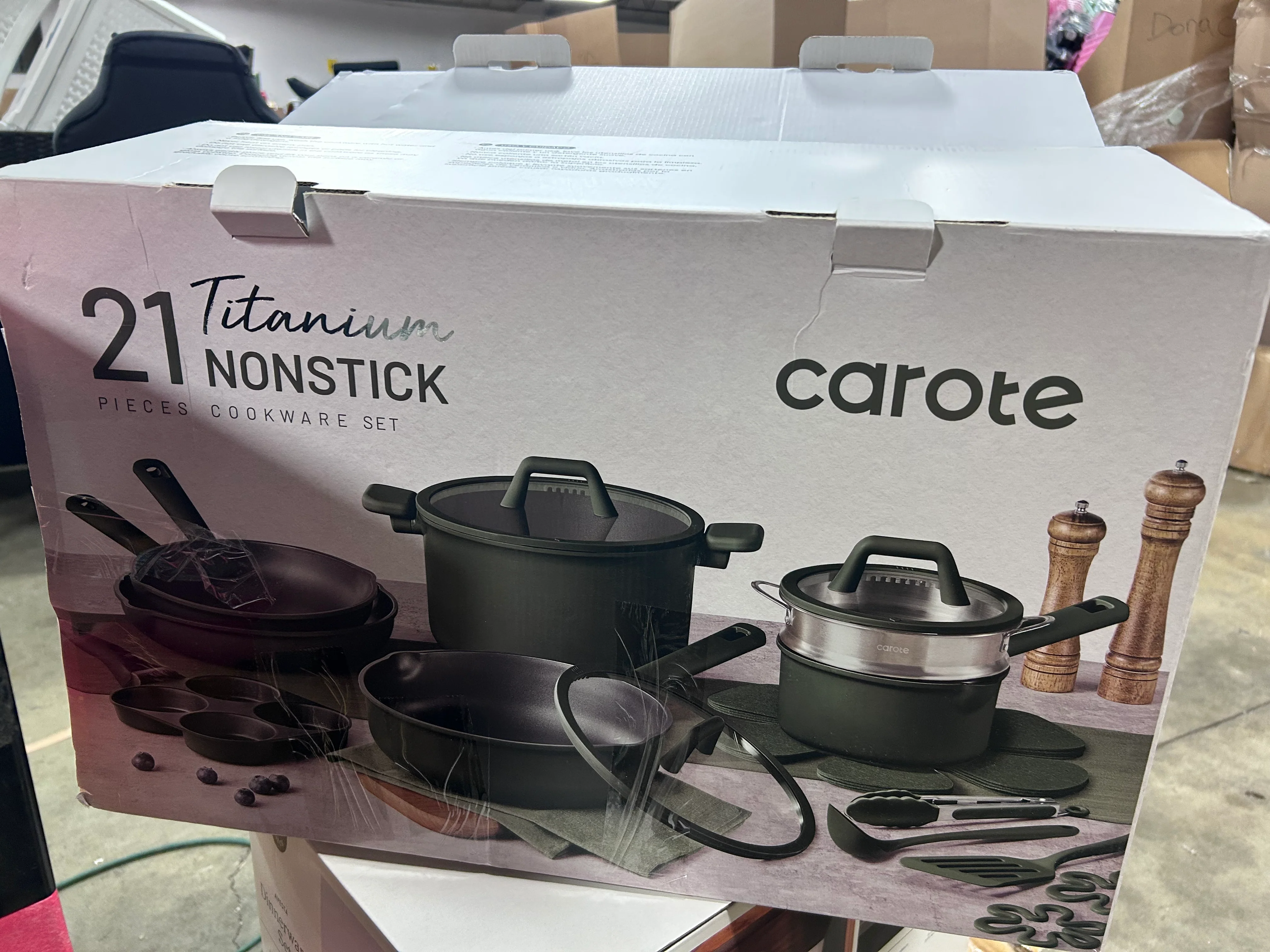 2pc Nonstick Cookware Set Dark Green - Image 3