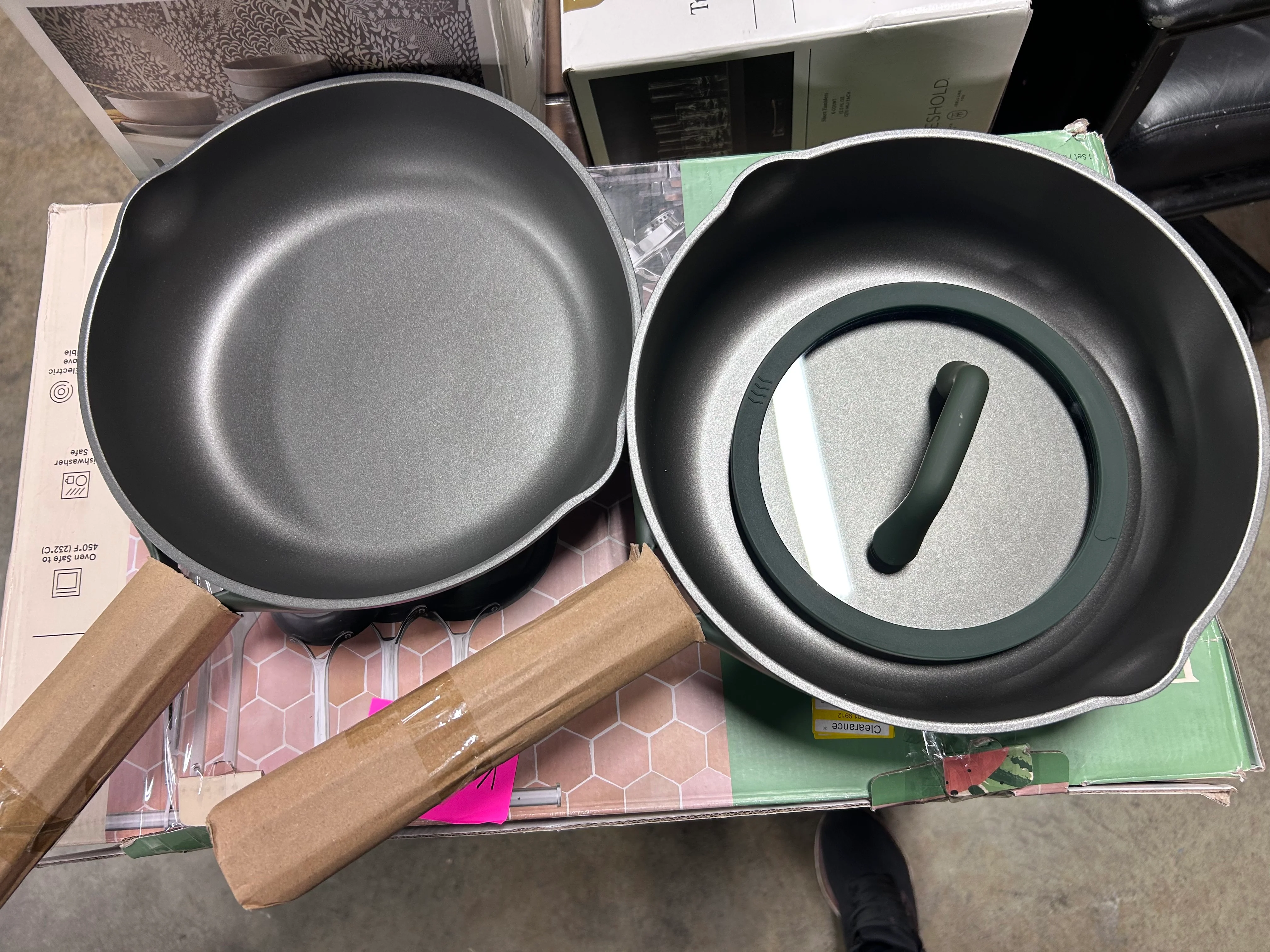 2pc Nonstick Cookware Set Dark Green - Image 4