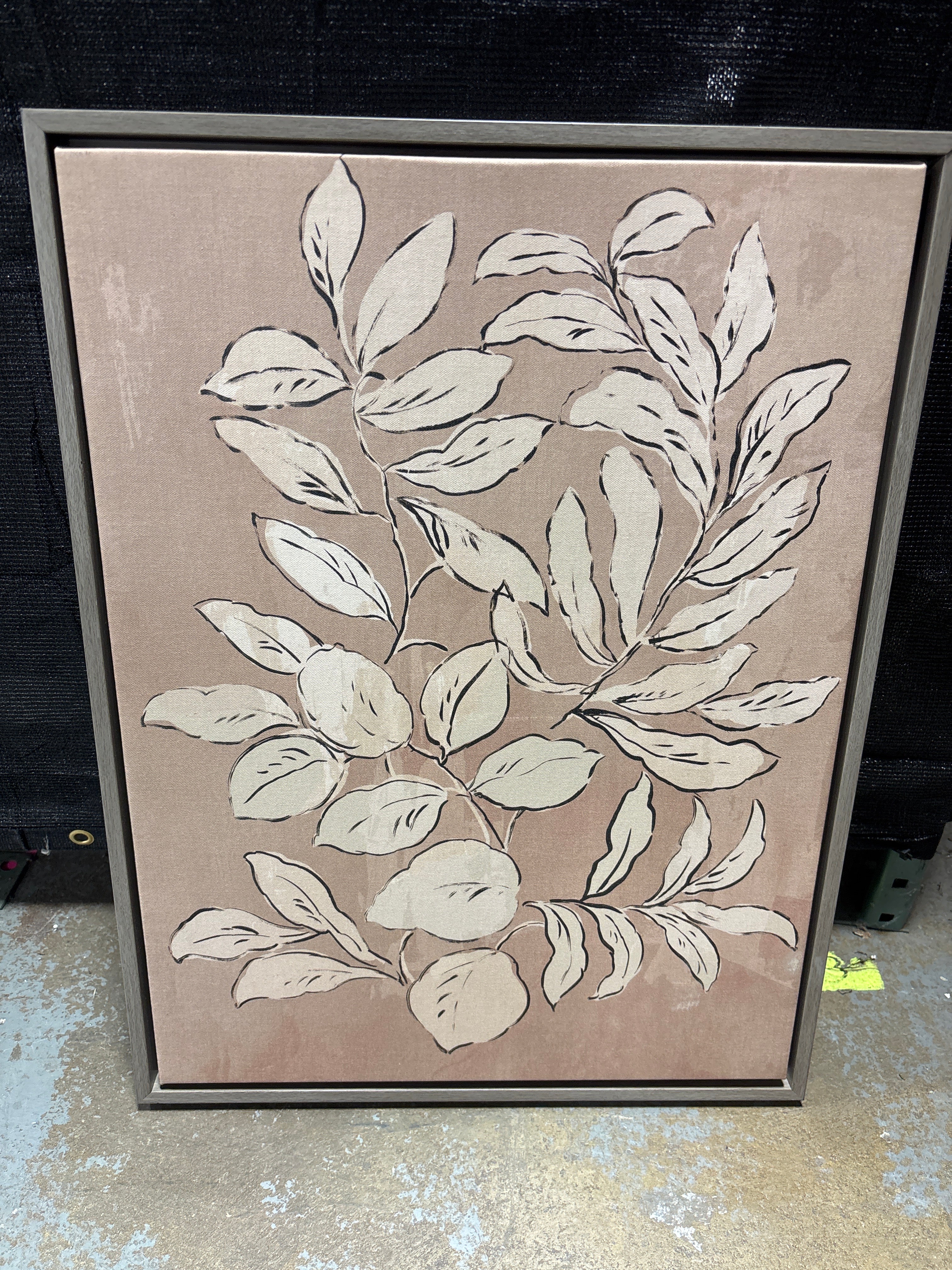 23"x30" Leaves Sketches II Framed Canvas Wall Art SHOWROOM ITEM - Image 2