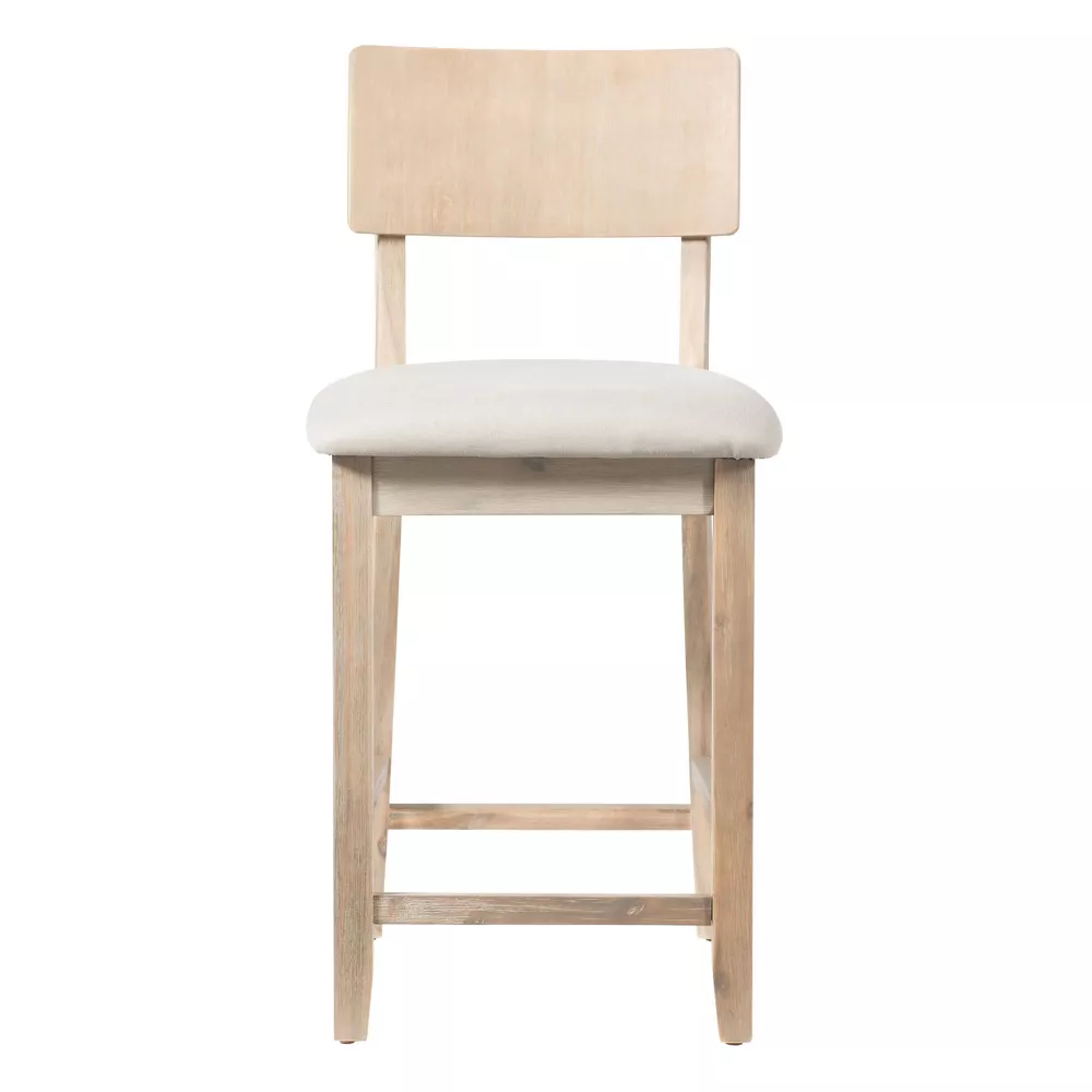 Jordan Padded Seat Upholstery Counter Height Barstool Light Gray - Image 5