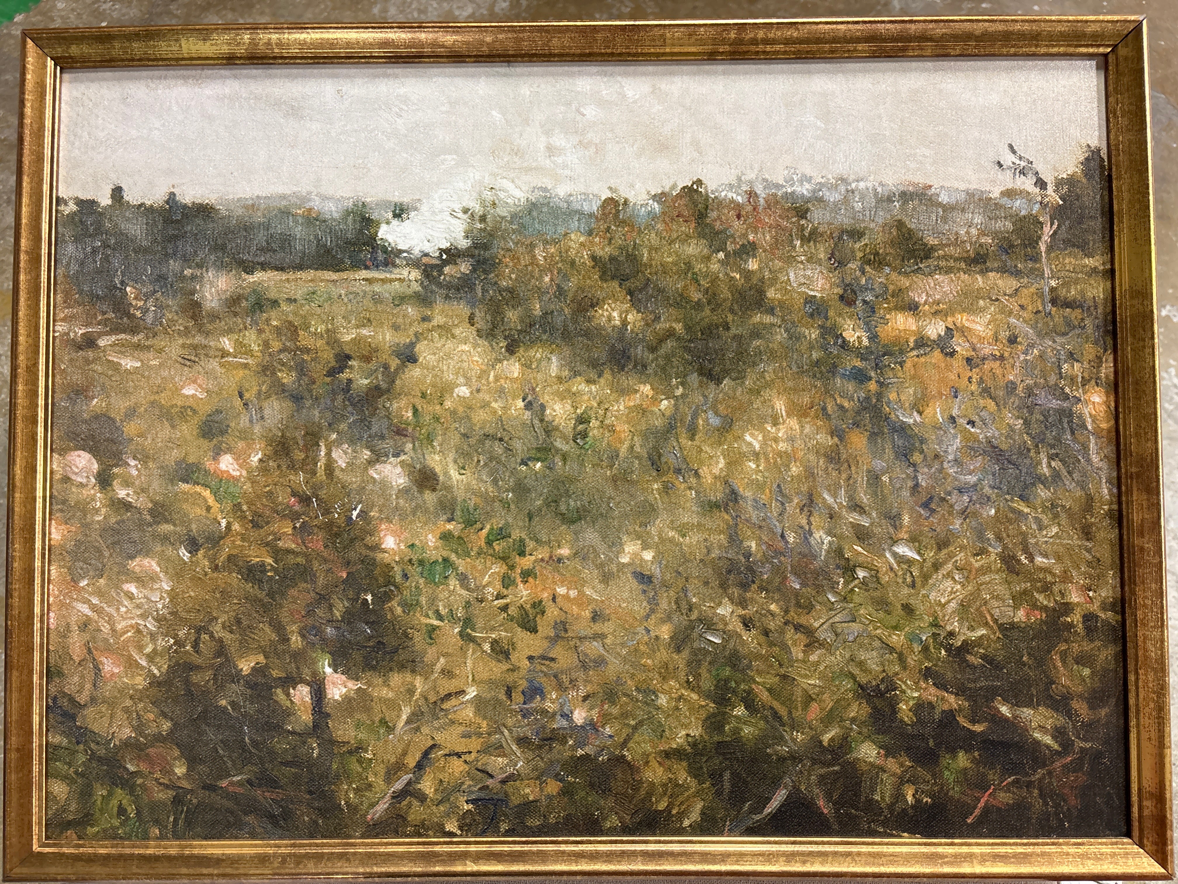 24" x 18" Landscape Study Framed Wall Canvas - Antique Gold SHOWROOM ITEM - Image 2