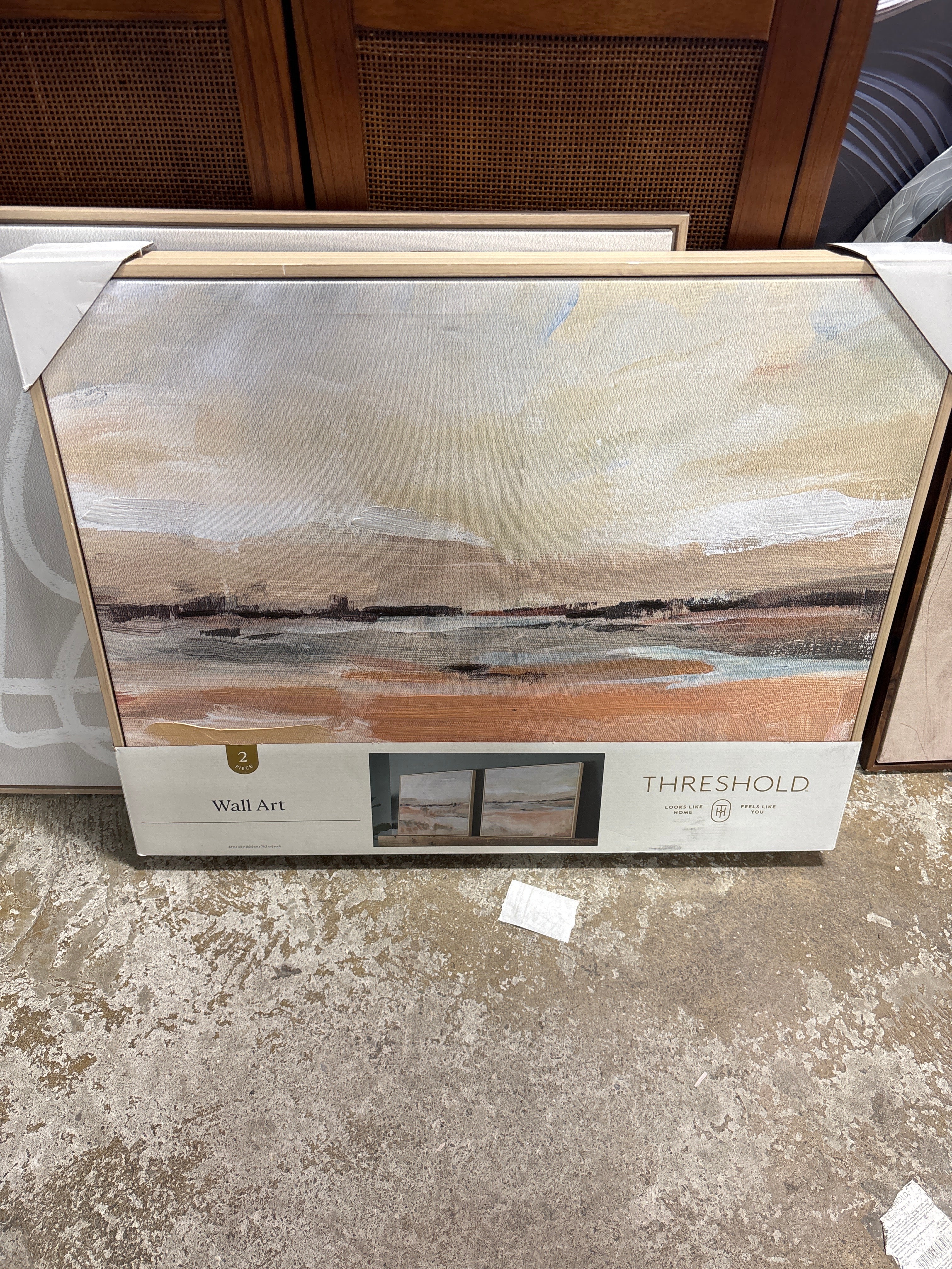 24" x 30" Faded Landscape Framed Wall Canvas Natural - SHOWROOM ITEM - Image 2