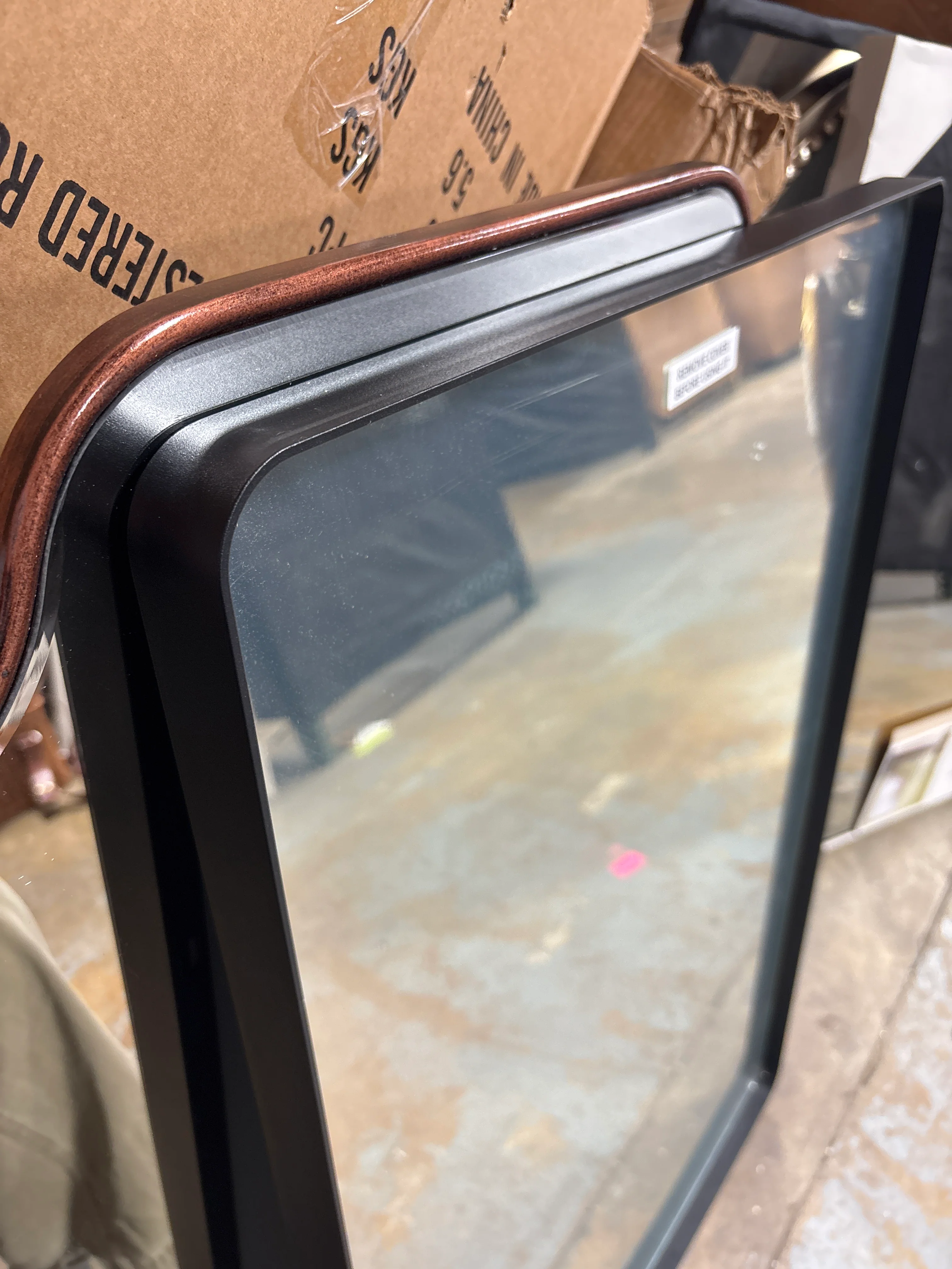 24" x 36" Rectangular Decorative Mirror with Rounded Corners Antique Black SHOWROOM ITEM - Image 3