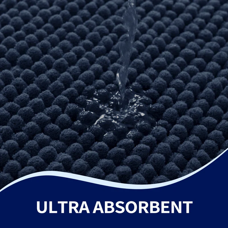 Azriah Luxury Chenille Super Soft Absorbent Polyester Bath Rug 24"x60" - Image 3