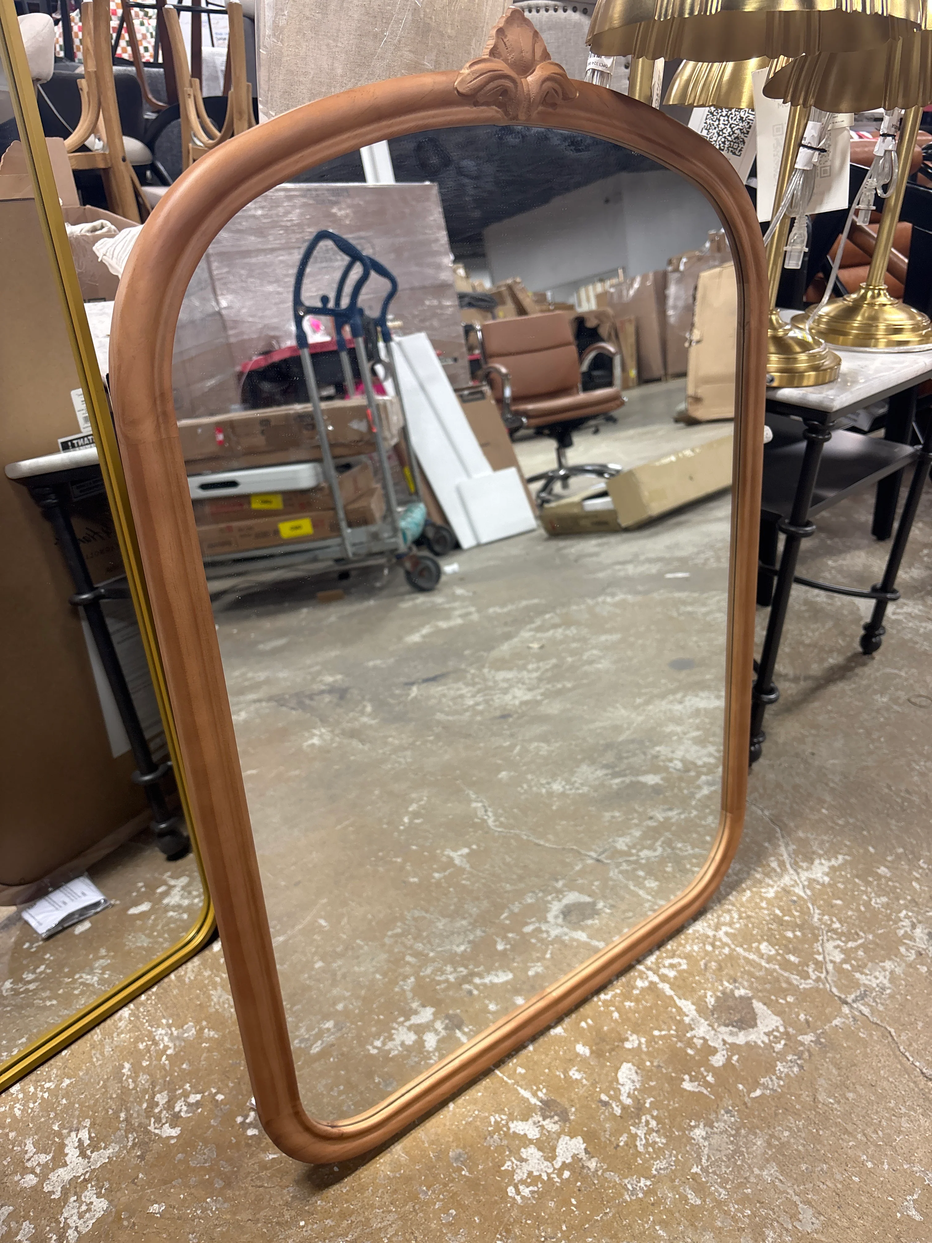24"x32" Decorative Carved Wood Wall Mirror SHOWROOM ITEM - Image 2