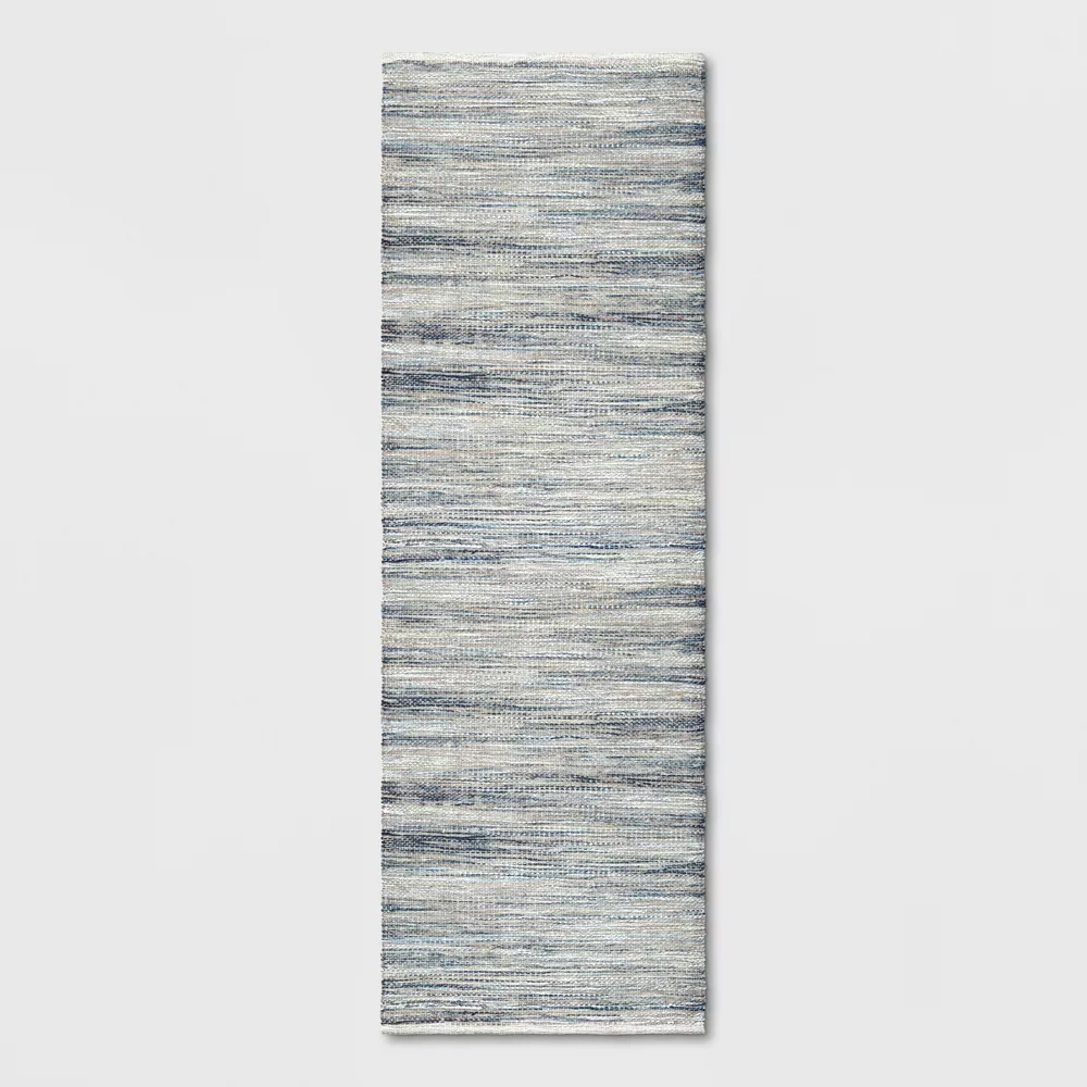 Woven Runner Rug Indigo 2'4"x7'