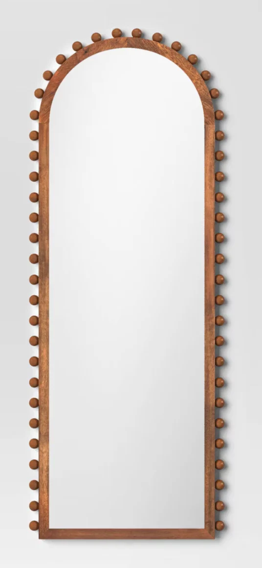 25"x65" Carved Beaded Floor Mirror - Threshold™ SHOWROOM ITEM