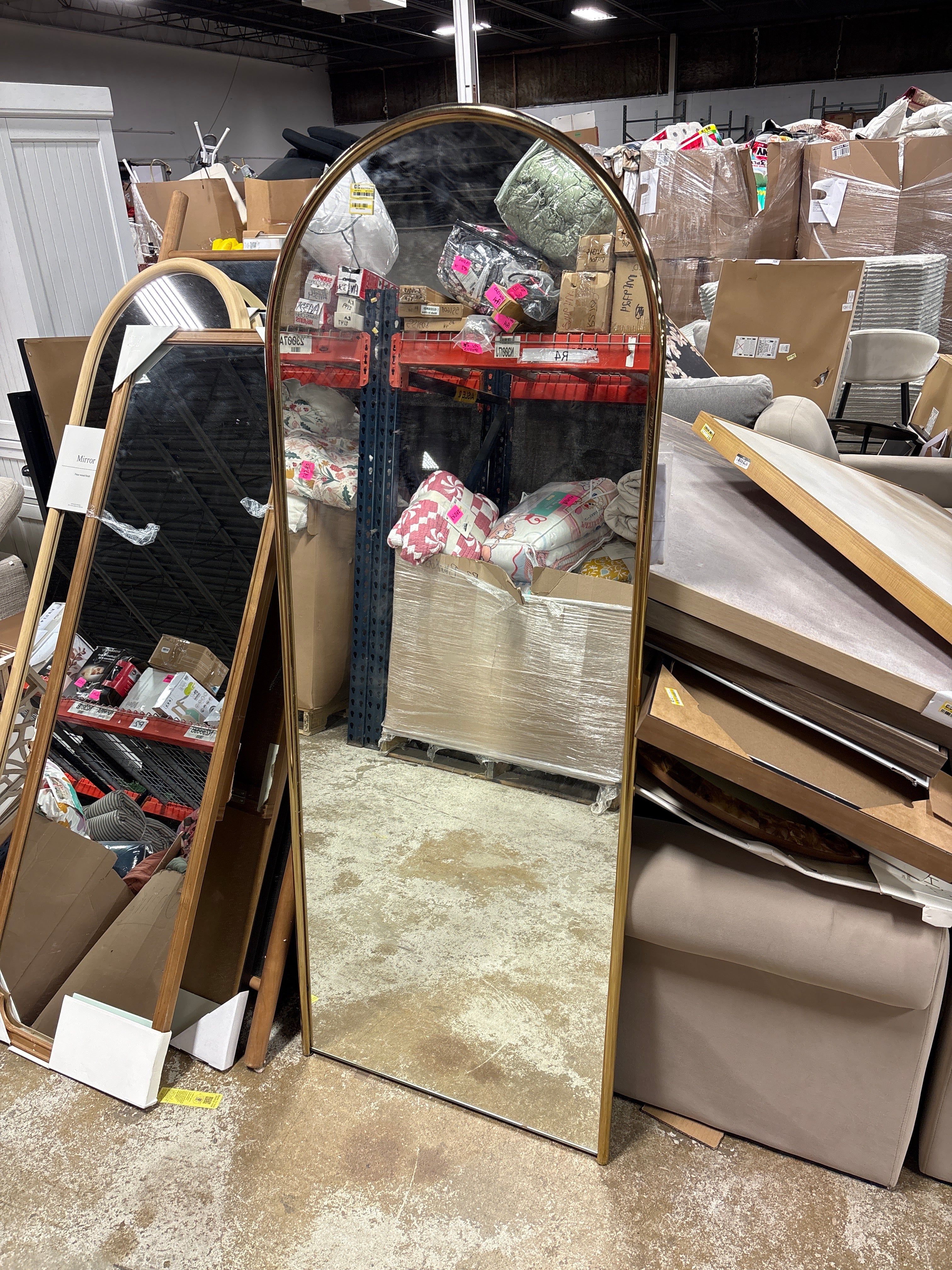 25"x65" Metal Tube Floor Mirror Gold - Threshold™ SHOWROOM ITEM - Image 2