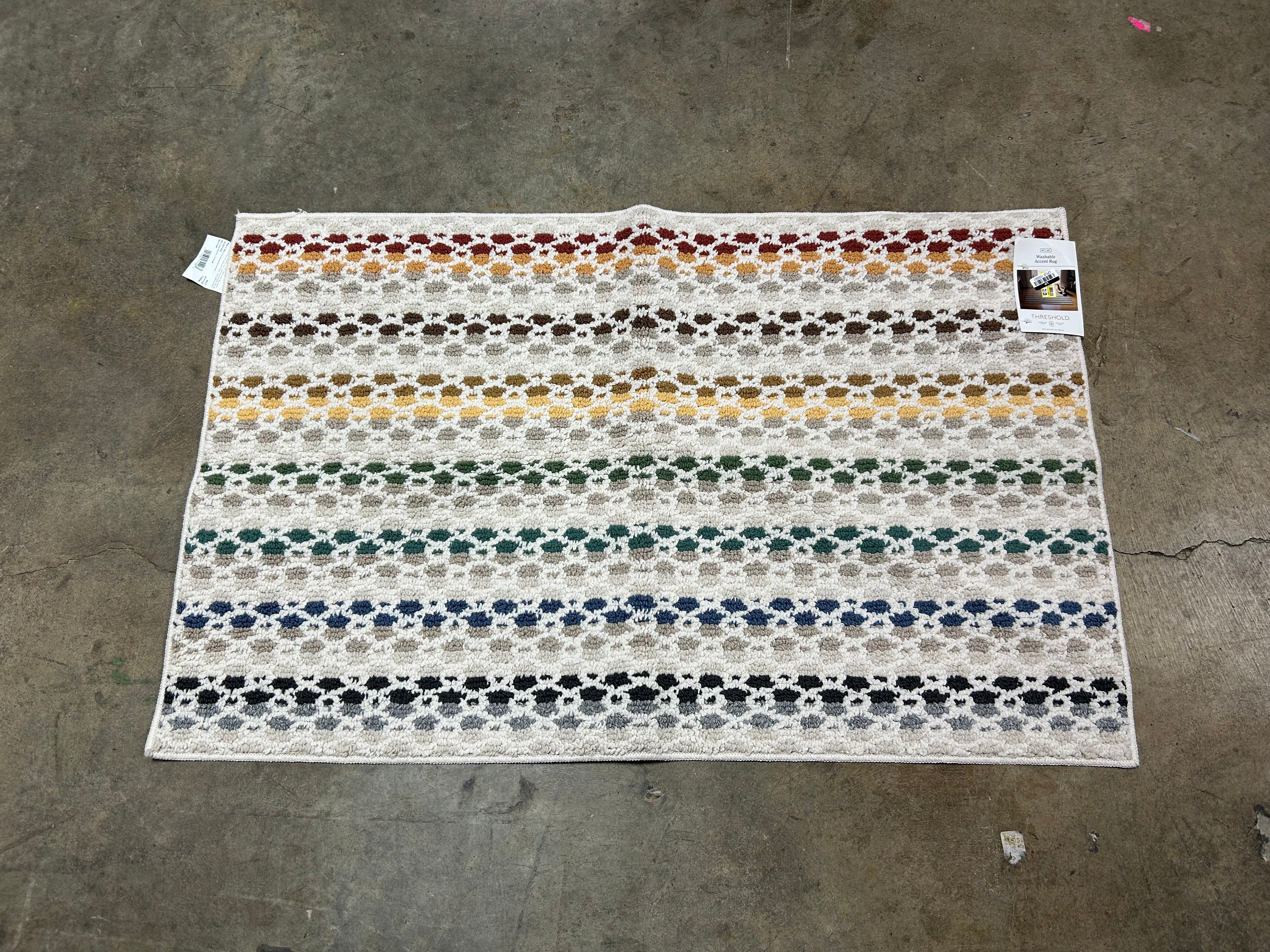 Striped Rug Ivory/Multi 2'6"*3'10" - Image 5