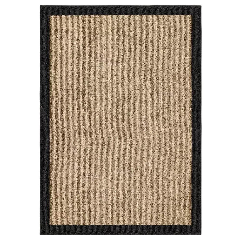 Washable Madison Border Accent Rug Gray 2'6" x 3'10"