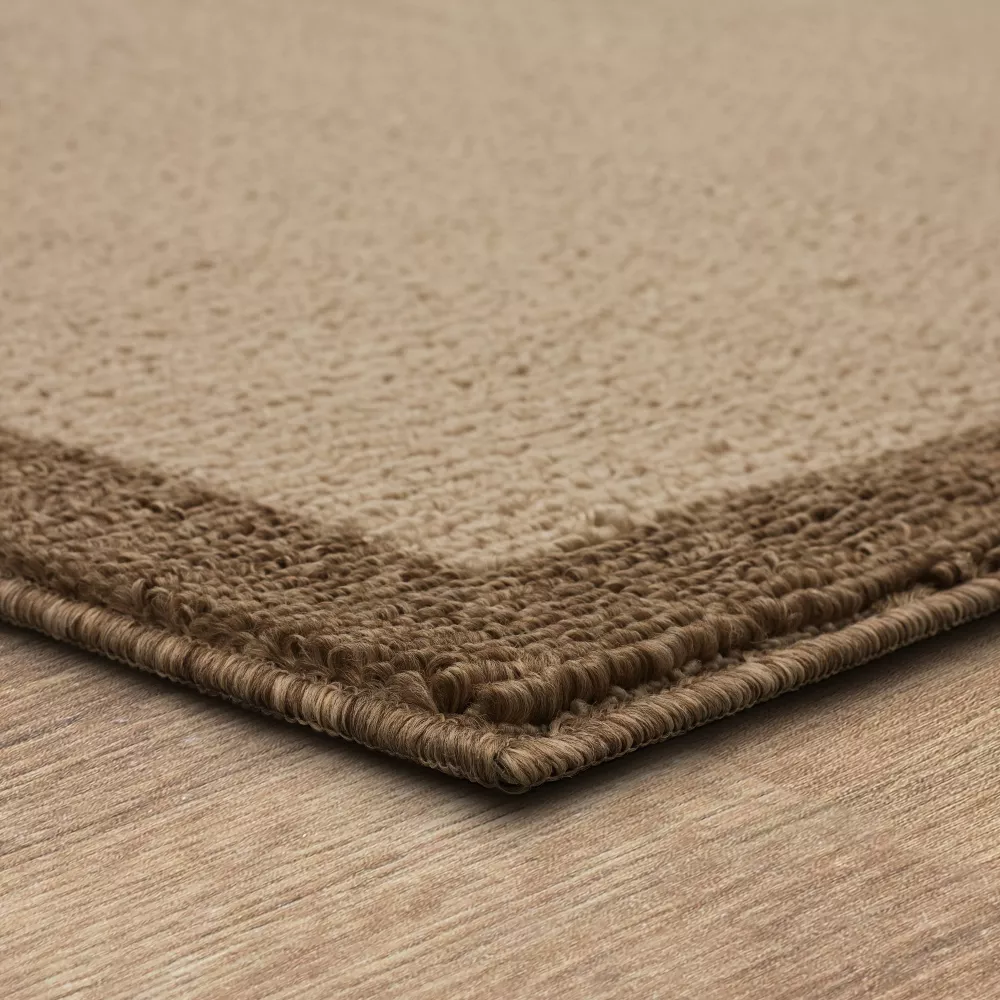 2'6"x3'10" Washable Madison Border Accent Rug Tan - Image 2