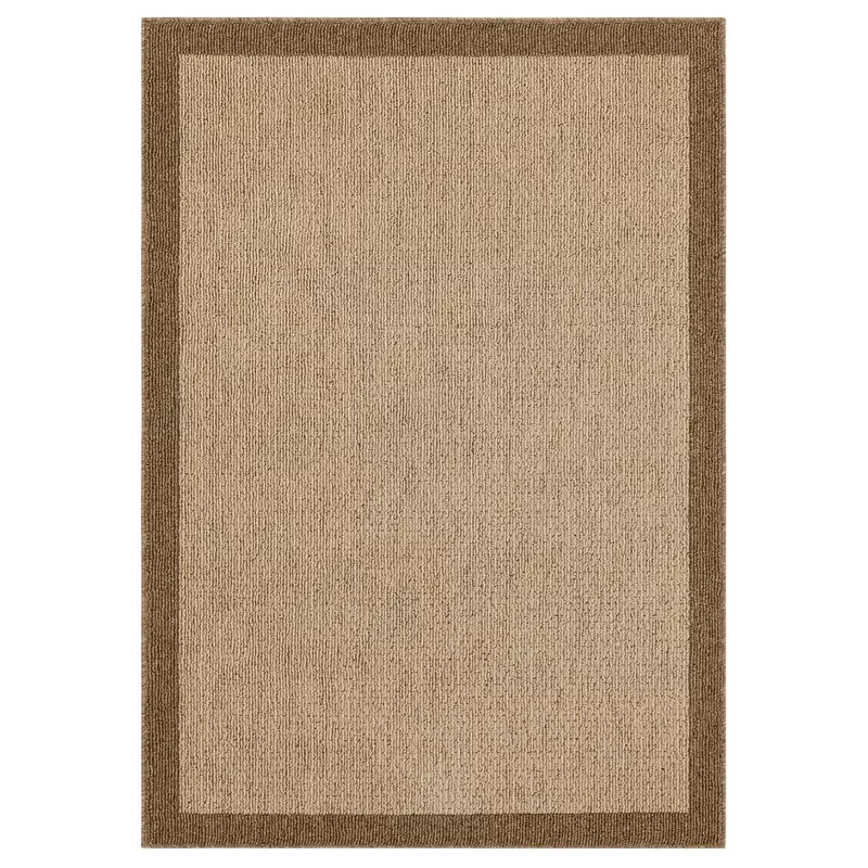 Washable Madison Border Accent Rug Tan 2'6"x3'10"