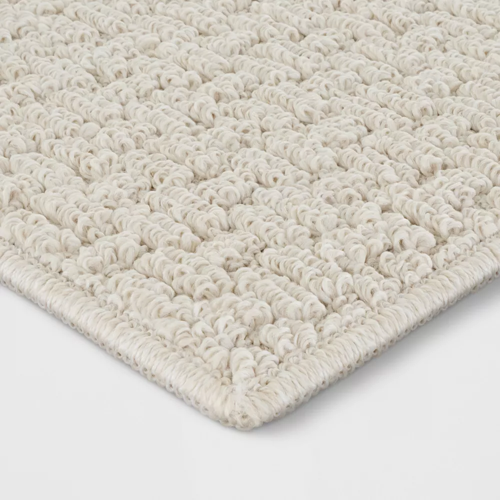 Washable Solid Machine Tufted Accent Rug Tan 2'6"x3'10" - Image 3