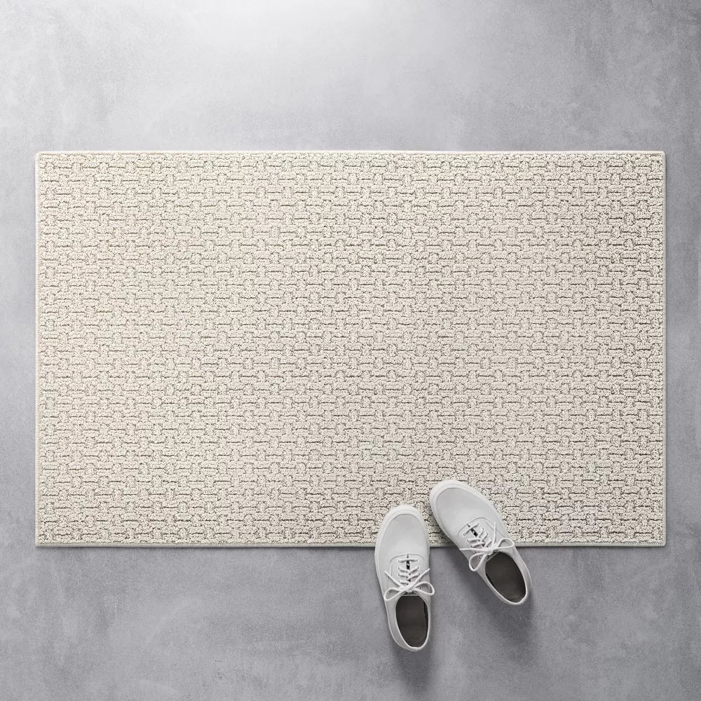 Washable Solid Machine Tufted Accent Rug Tan 2'6"x3'10" - Image 2