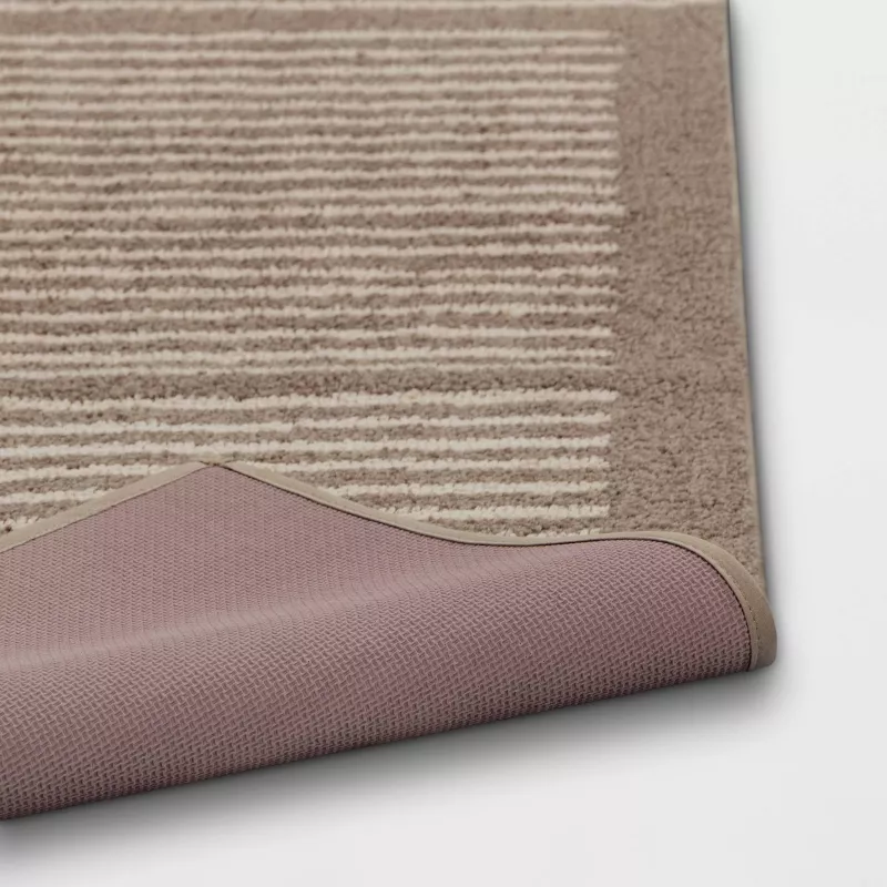 Washable Knitted Stripe Accent Rug Tan 2'x4' - Image 2