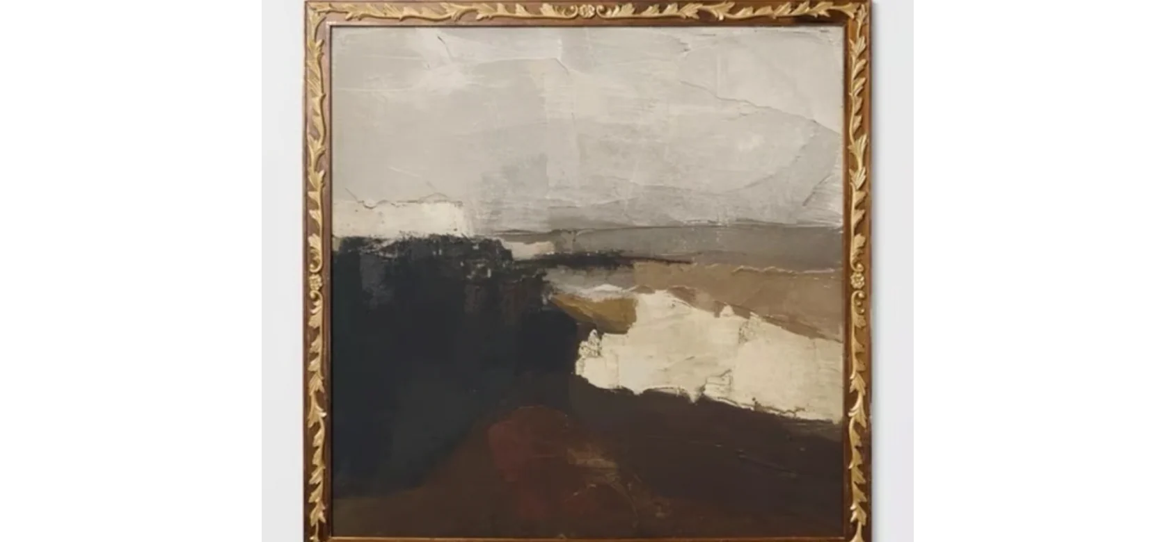 28"x28" Dark Modern Abstract Framed Art SHOWROOM ITEM