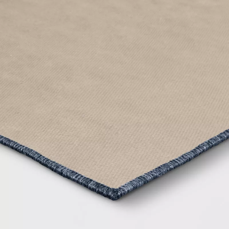Botanical Washable Runner Rug Indigo 28"x84" - Image 2