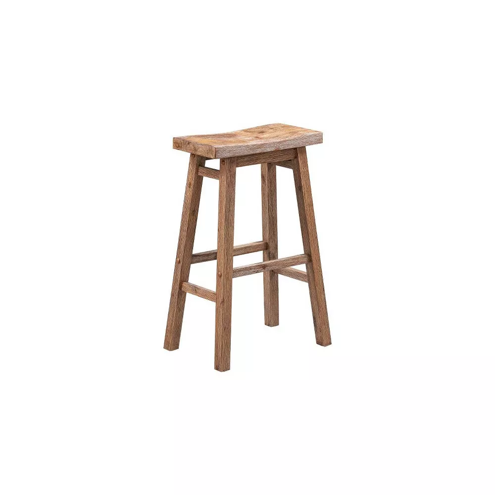 Sonoma Saddle Barstool Barnwood