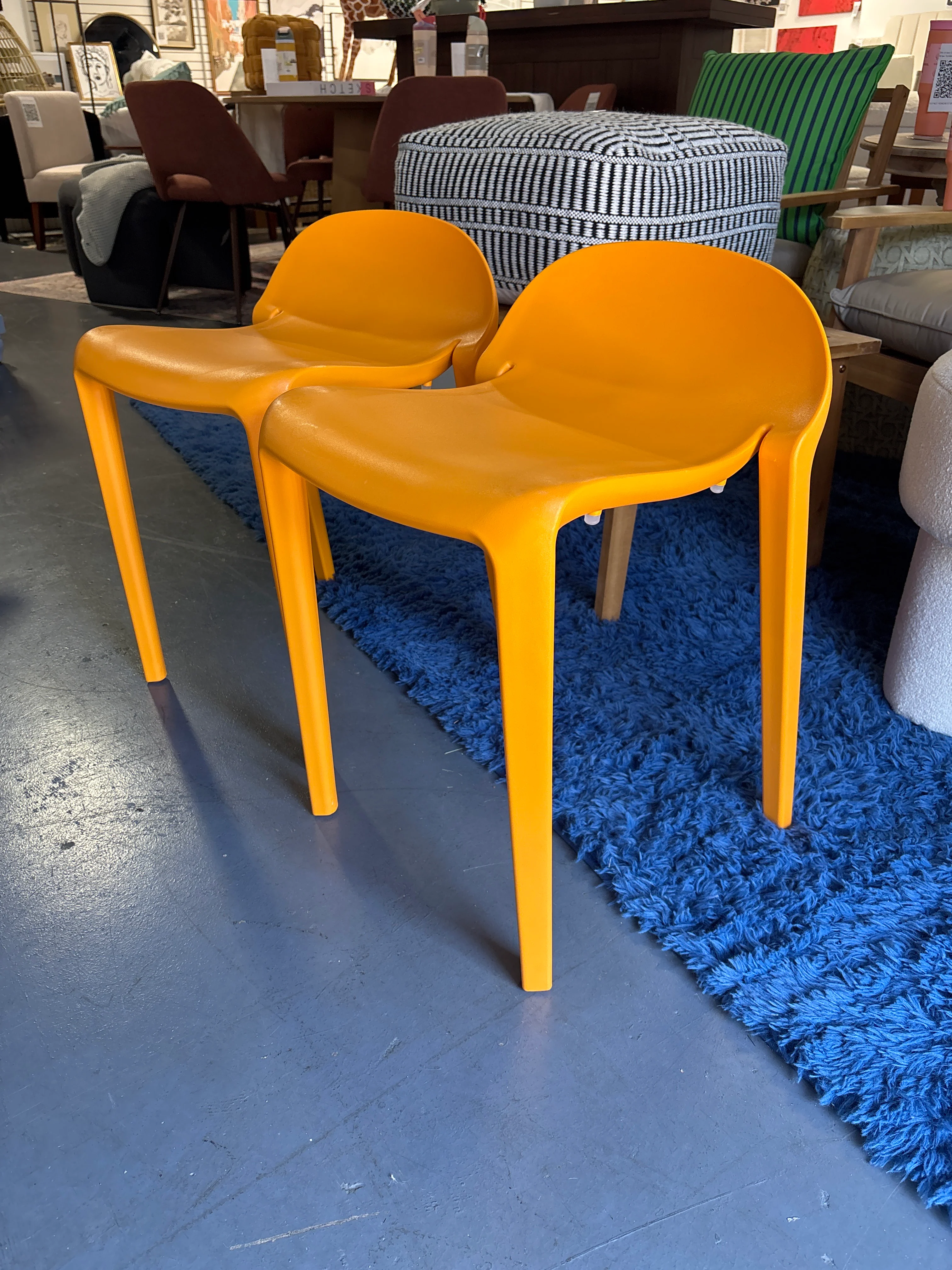 2pc Lagoon Joyous Short Stool - Orange SHOWROOM ITEM - Image 3