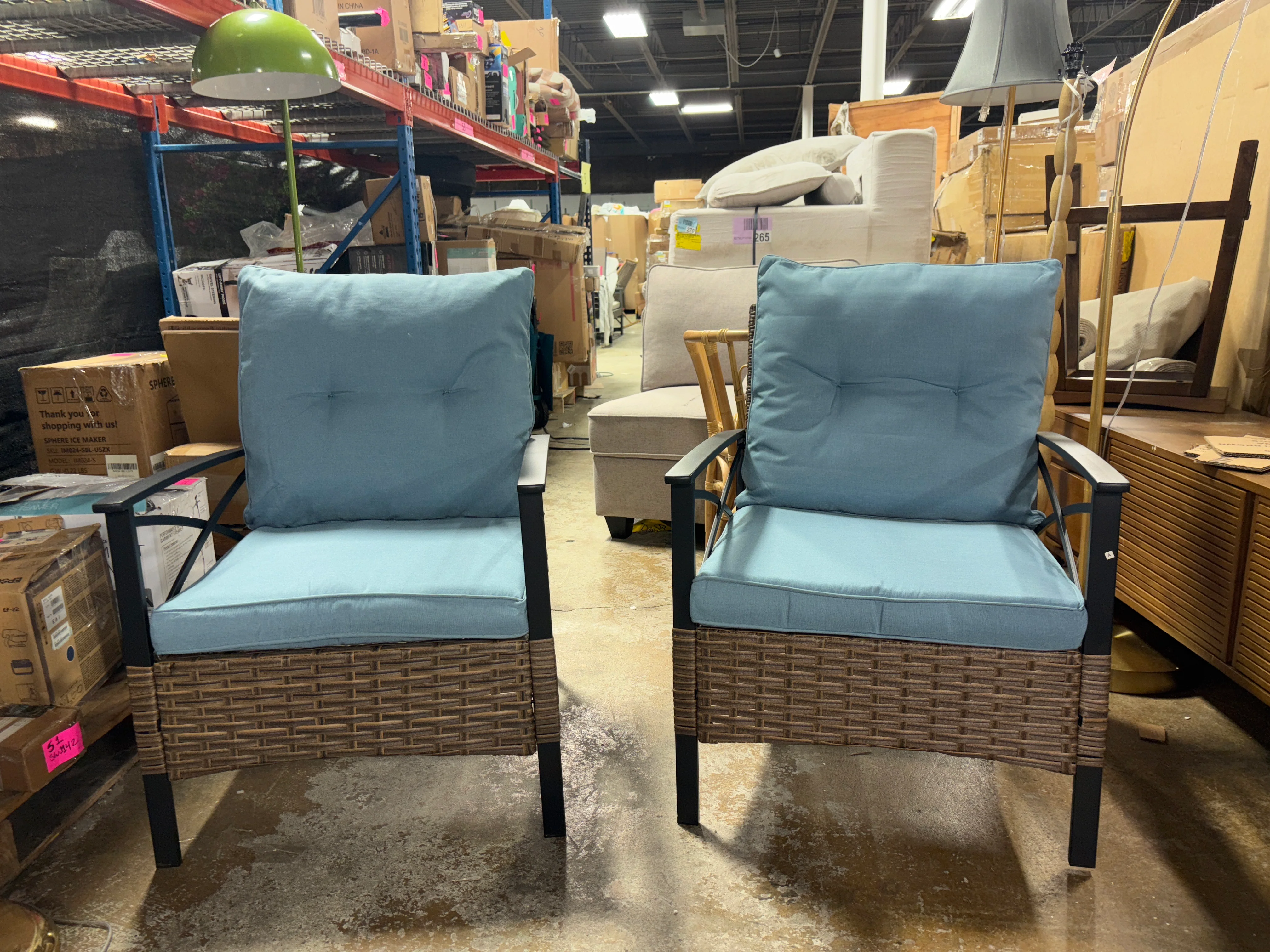 2pc Patio Armchair Outdoor Conversation Set SHOWROOM ITEM - Image 2