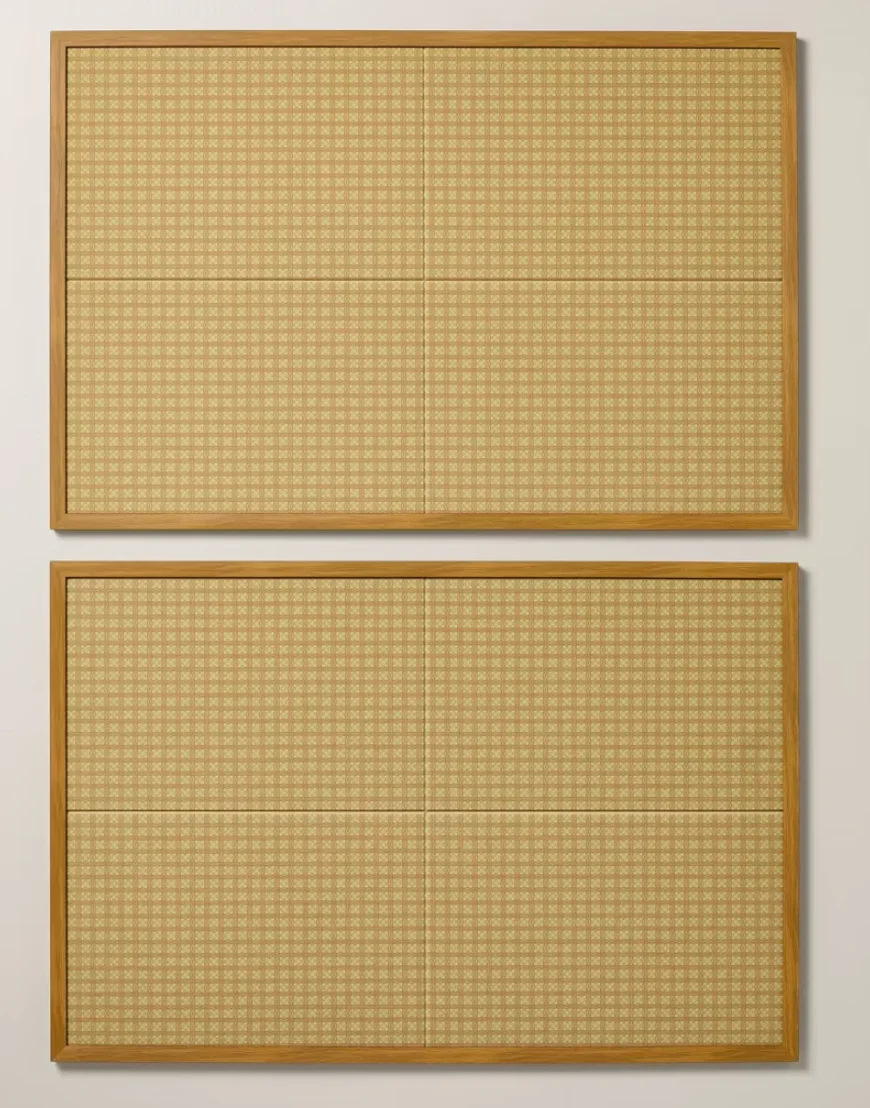 2pk 36"x24" Bulletin Board Acoustic Sound Tiles - Hearth & Hand™ with Magnolia SHOWROOM ITEM
