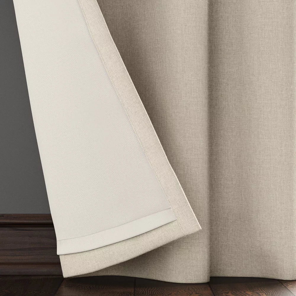 2pk Blackout Aruba Curtain Panels Natural - Image 3