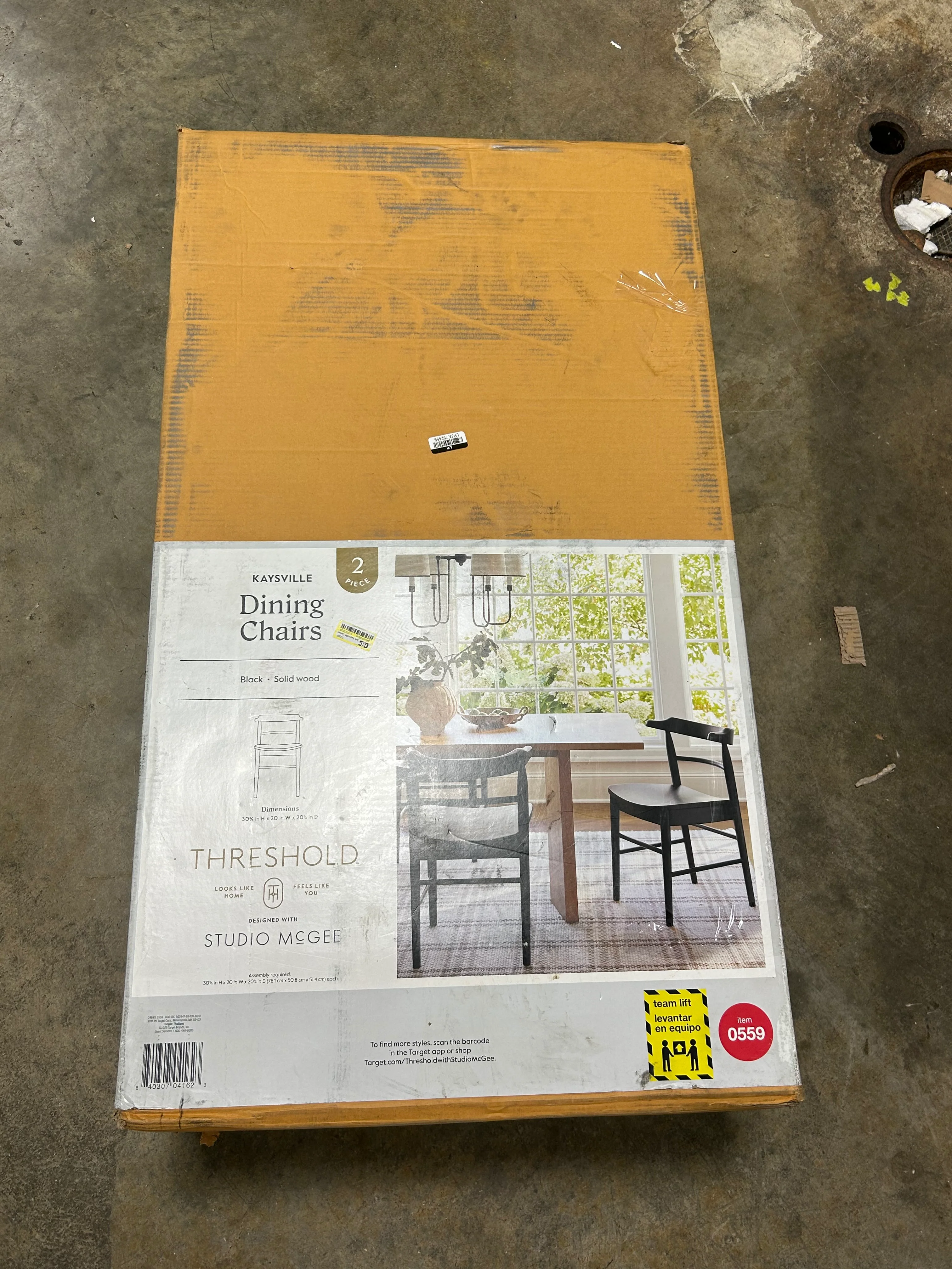 2pk Kaysville Curved Back Wood Dining Chair Black - Image 7