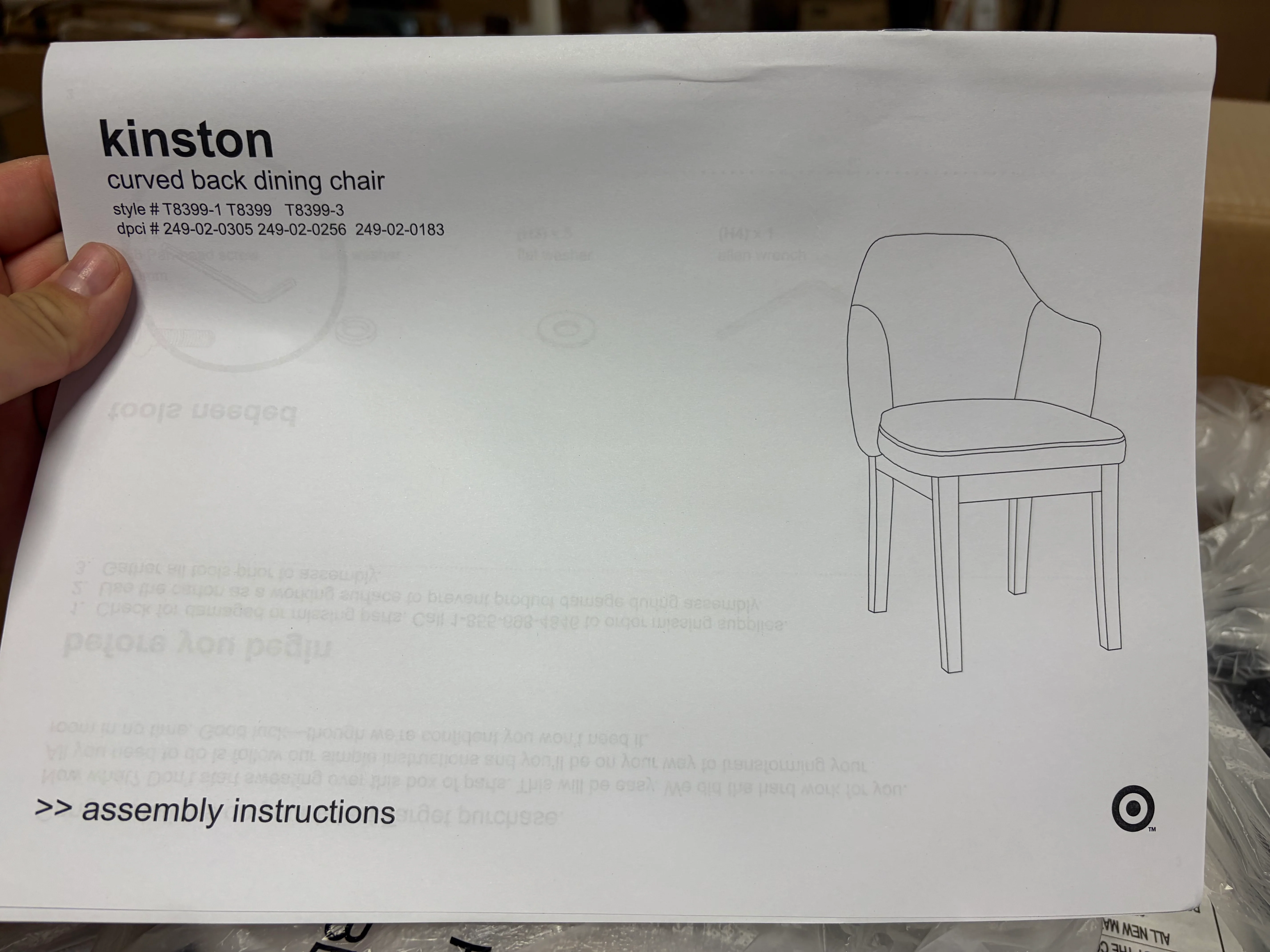 2pk Kinston Curved Back Upholstered Dining Chair Linen - Image 6