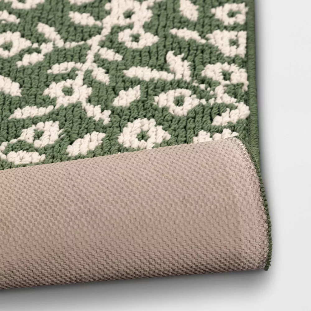 2'x3' Botanical Washable Accent Rug Fern Green - Image 2