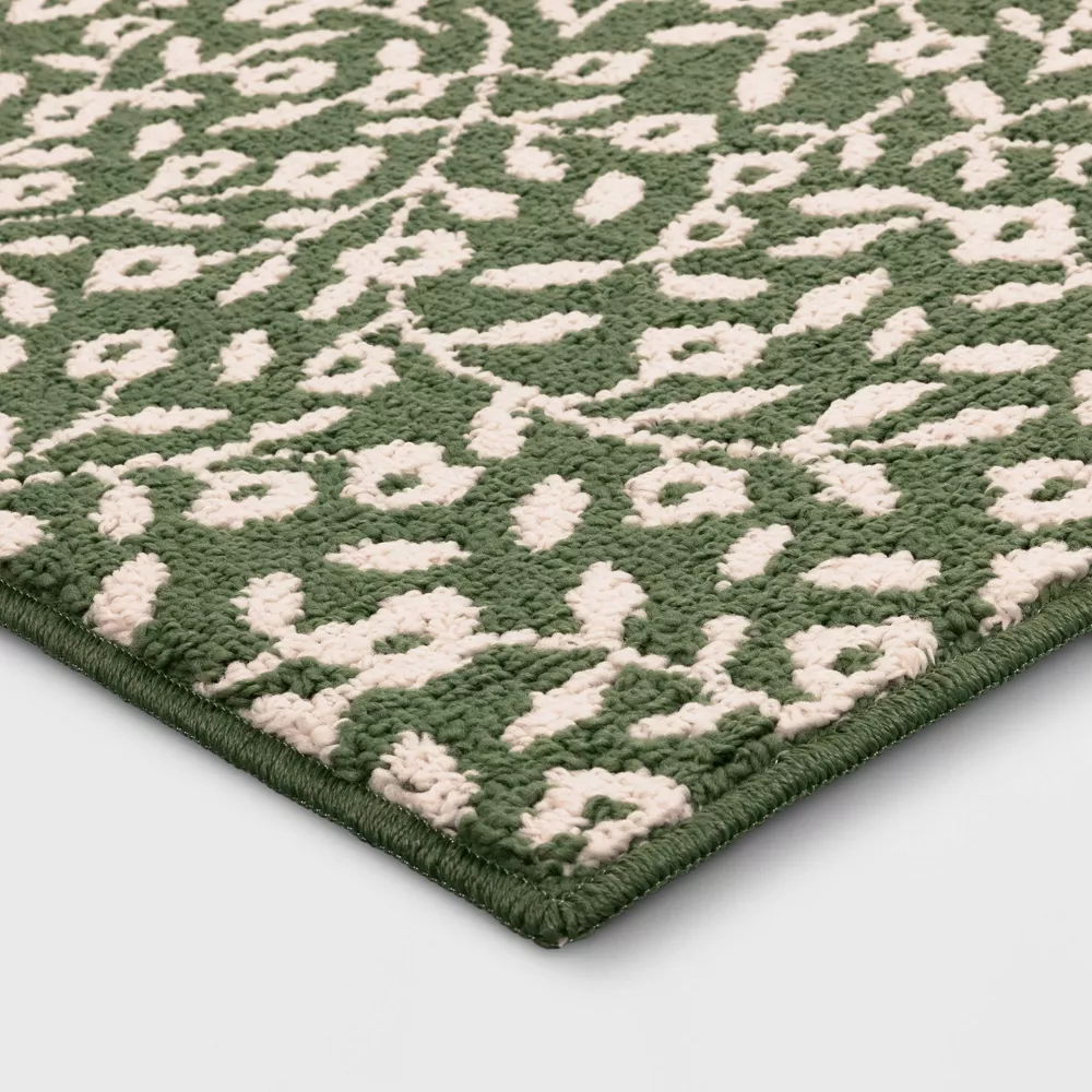 2'x3' Botanical Washable Accent Rug Fern Green - Image 3