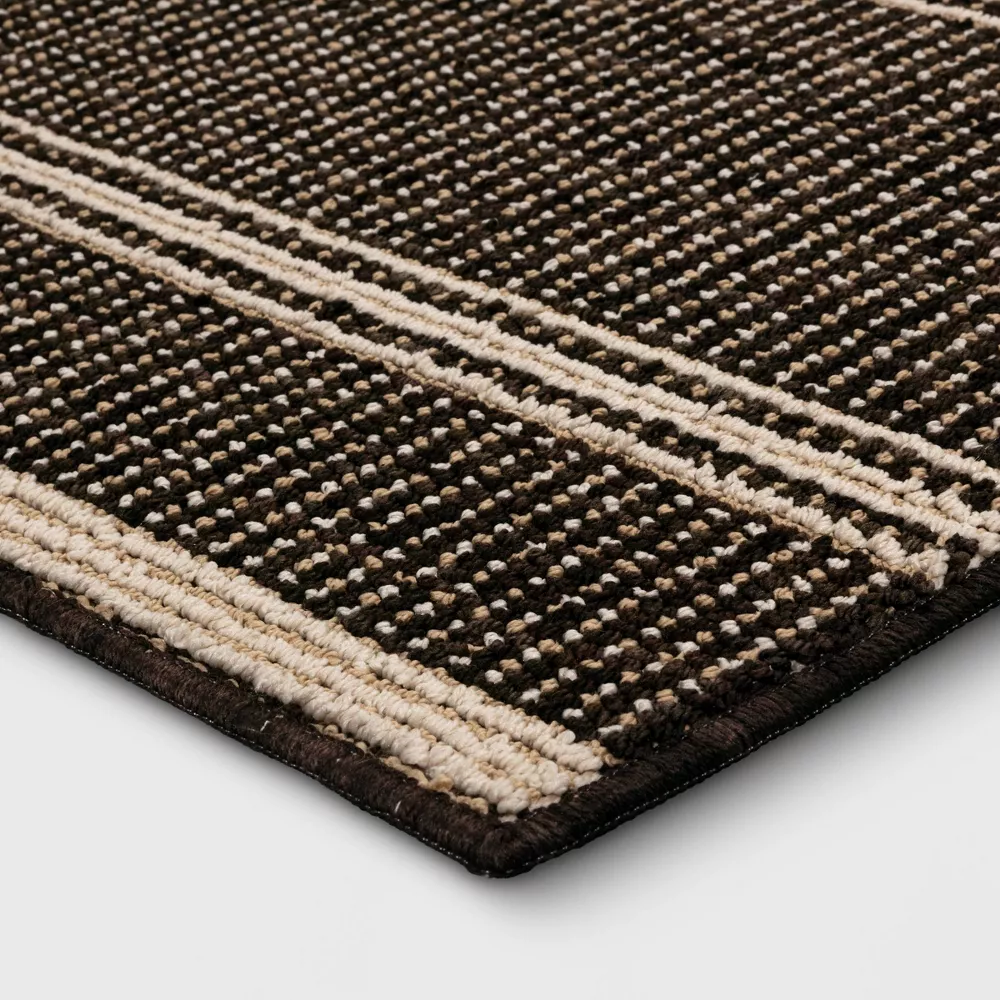 Washable Tufted Accent Rug Dark Brown 2'x3' - Image 3