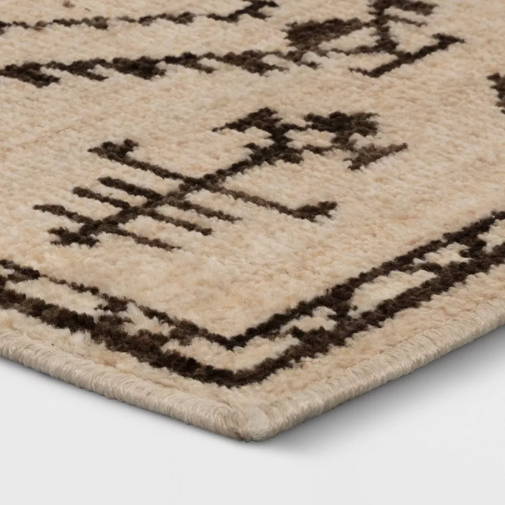 2'x3' Woven Accent Rug Black/Tan - Image 3