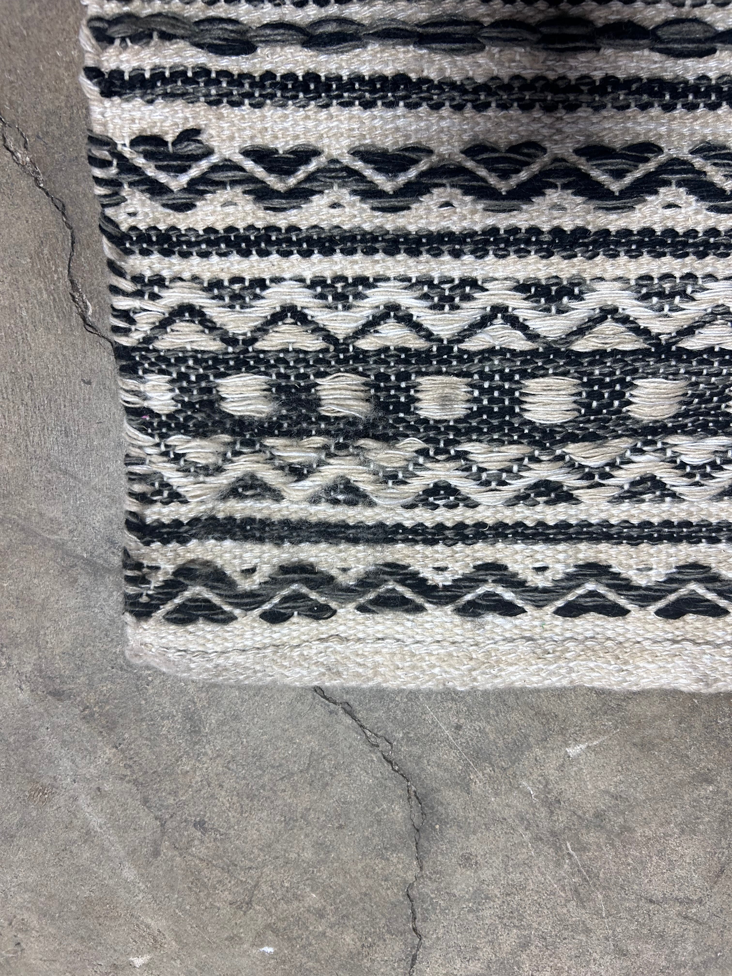 Washable Norwalk Stripe Runner Rug Black/White 2'x7' - Image 5