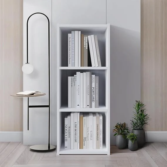 3-Cube Open Storage Bookcase, White - Image 3