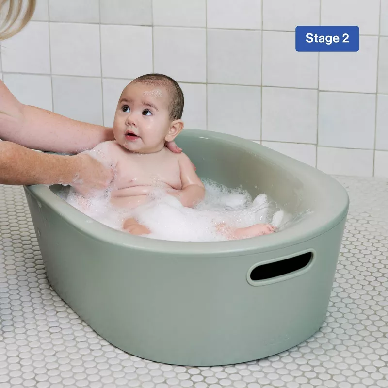 3-in-1 Bath Tub - Sage: Reclining Seat, Baby Bath - Image 2