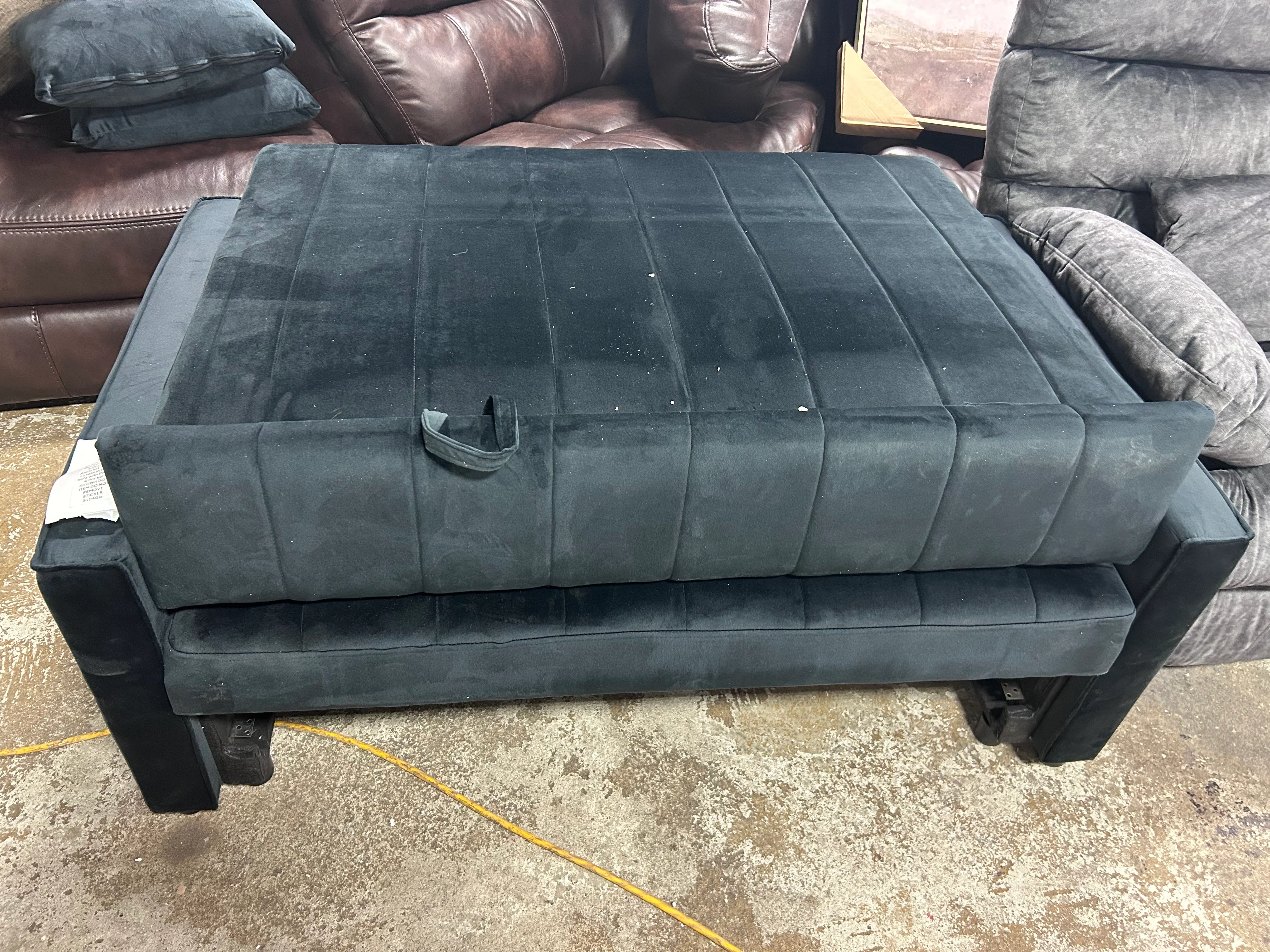 3 in 1 Convertible Sleeper Sofa Bed, Modern Pull Out Couch Bed, Adjustable Backrest, Velvet Loveseat Futon Sofa with Pillows & Pockets SHOWROOM ITEM - Image 2